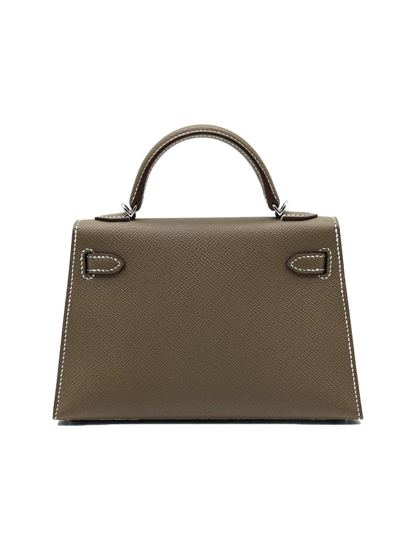 NEW HERMÈS MINI KELLY II EPSOM ETOUPE PHW