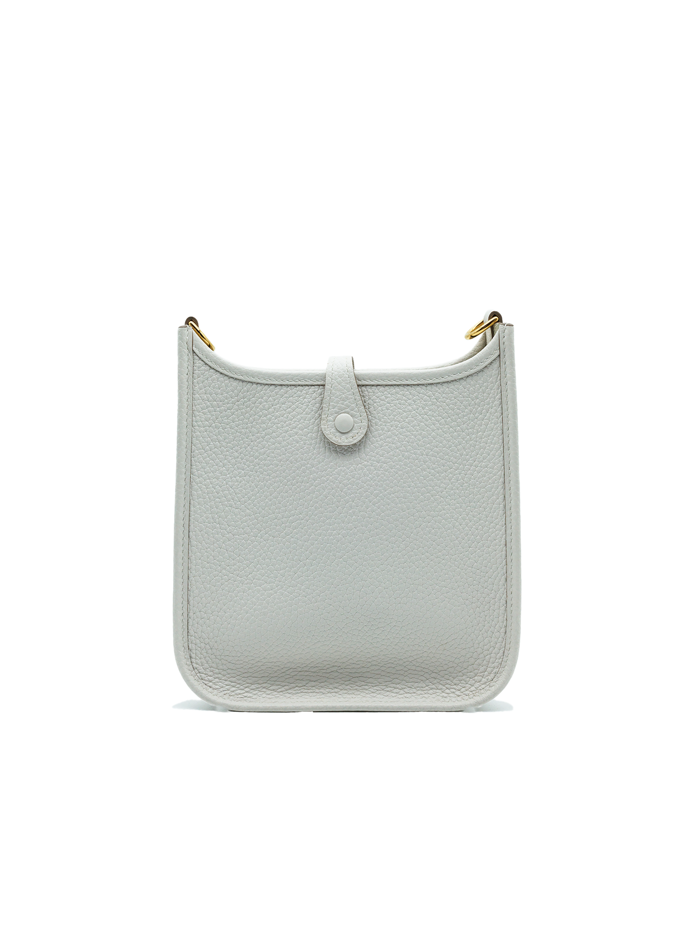 PRE-LOVED HERMÈS MINI EVELYNE TAURILLON CLEMENCE GRIS PALE GHW