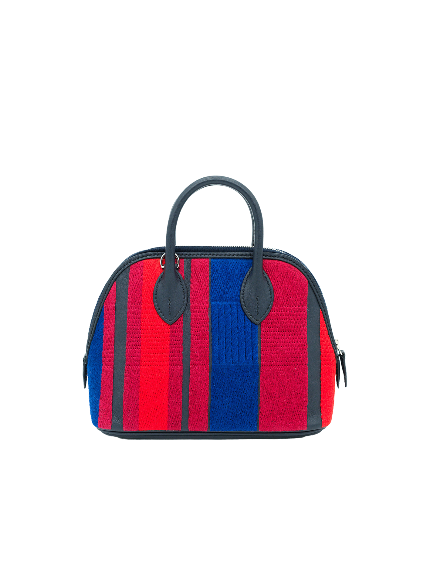 PRE-LOVED HERMÈS MINI BOLIDE CHAMKILA NOIR/ BLEU DE MALTE/ ROUGE DE COEUR PHW