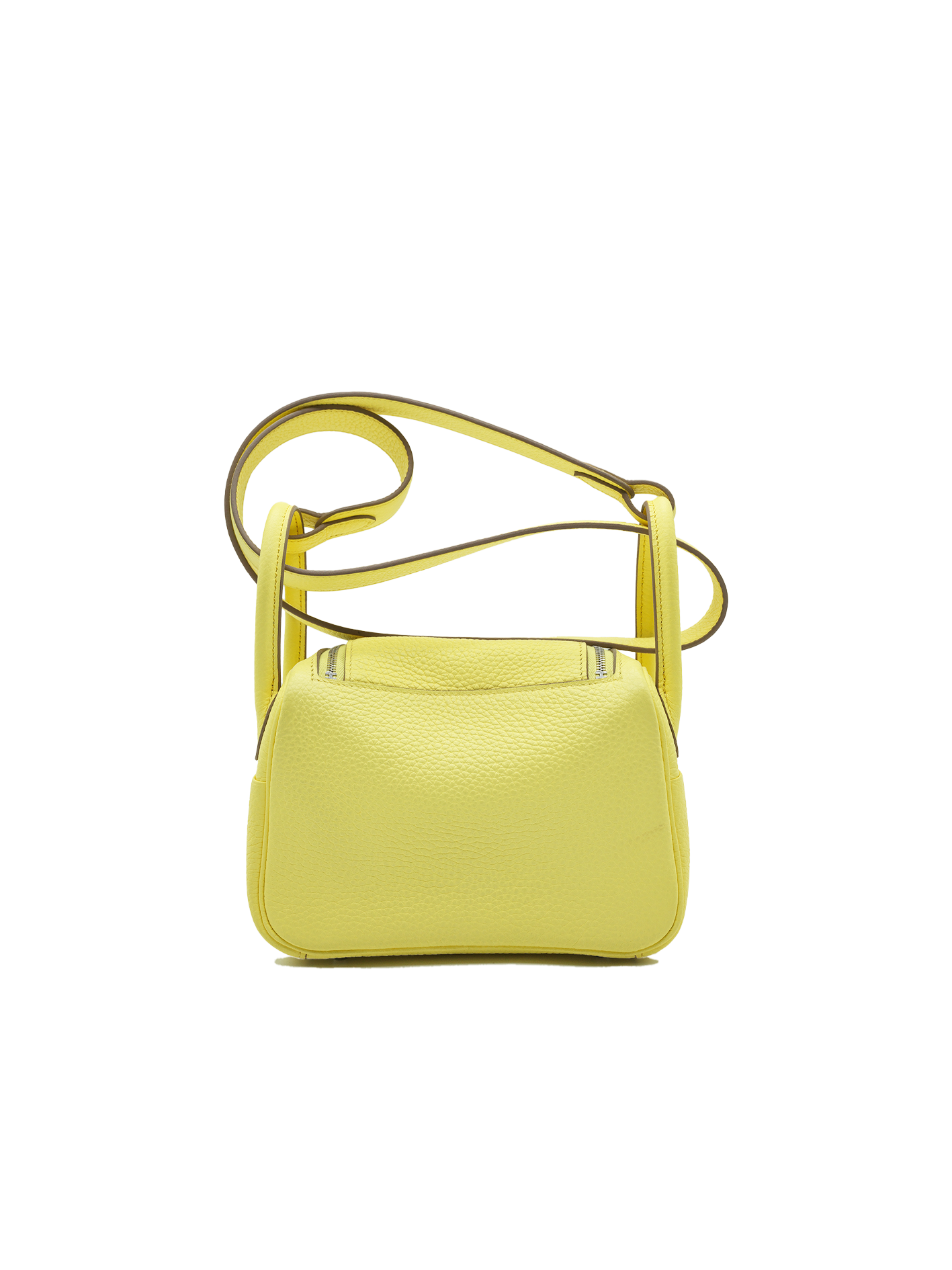 PRE-LOVED HERMÈS MINI LINDY TAURILLON CLEMENCE LIMONCELLO PHW