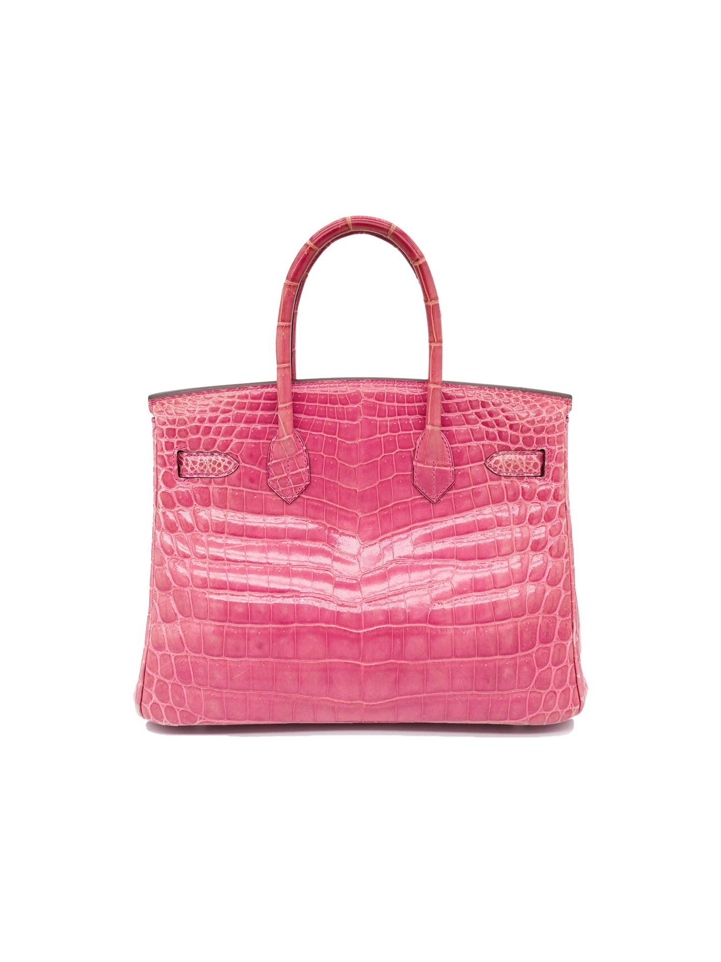 PRE-LOVED HERMÈS BIRKIN 30 NILOTICUS CROCODILE ROSE AZALÉE GHW