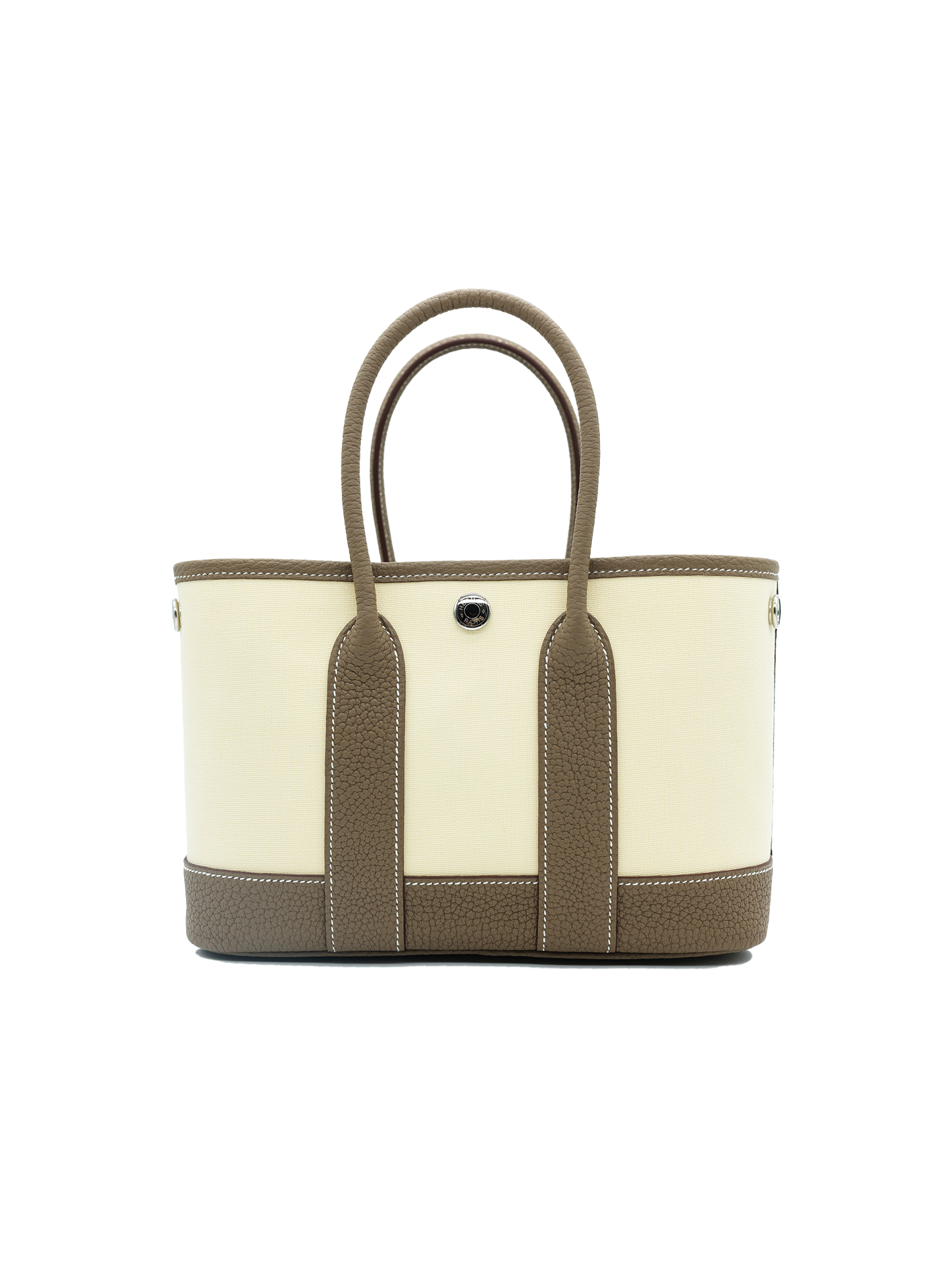 NEW HERMÈS MINI GARDEN PARTY TOILE/ NEGONDA ETOUPE PHW