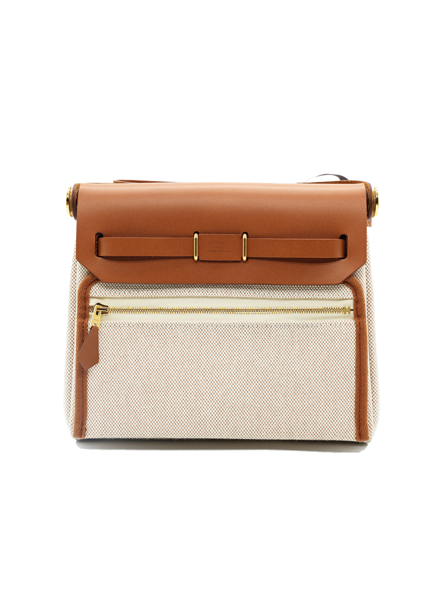 PRE-LOVED HERMÈS MINI HERBAG TOILE/ SWIFT GOLD GHW