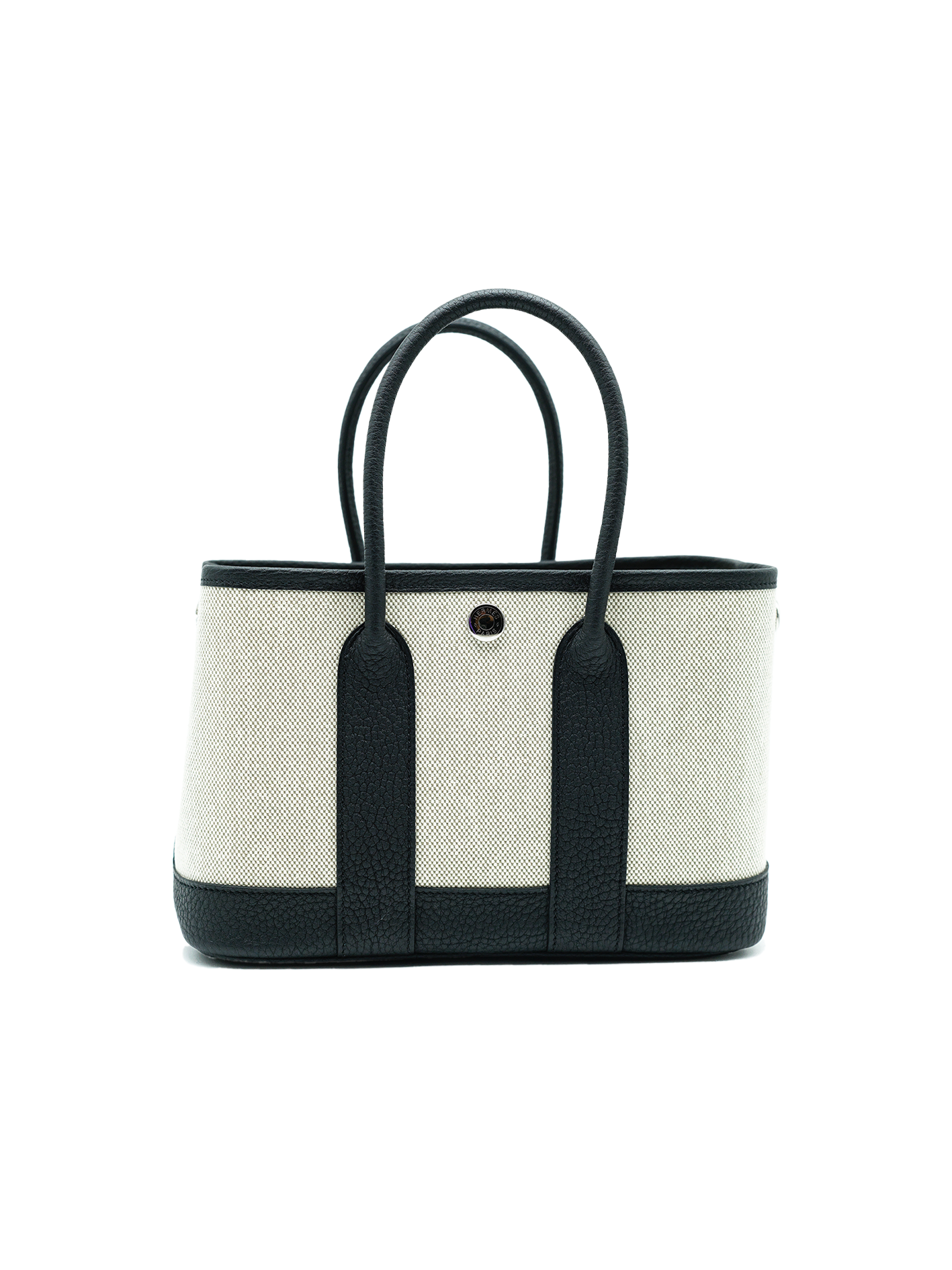 NEW HERMES MINI GARDEN PARTY TOILE/ NEGONDA BLACK PHW