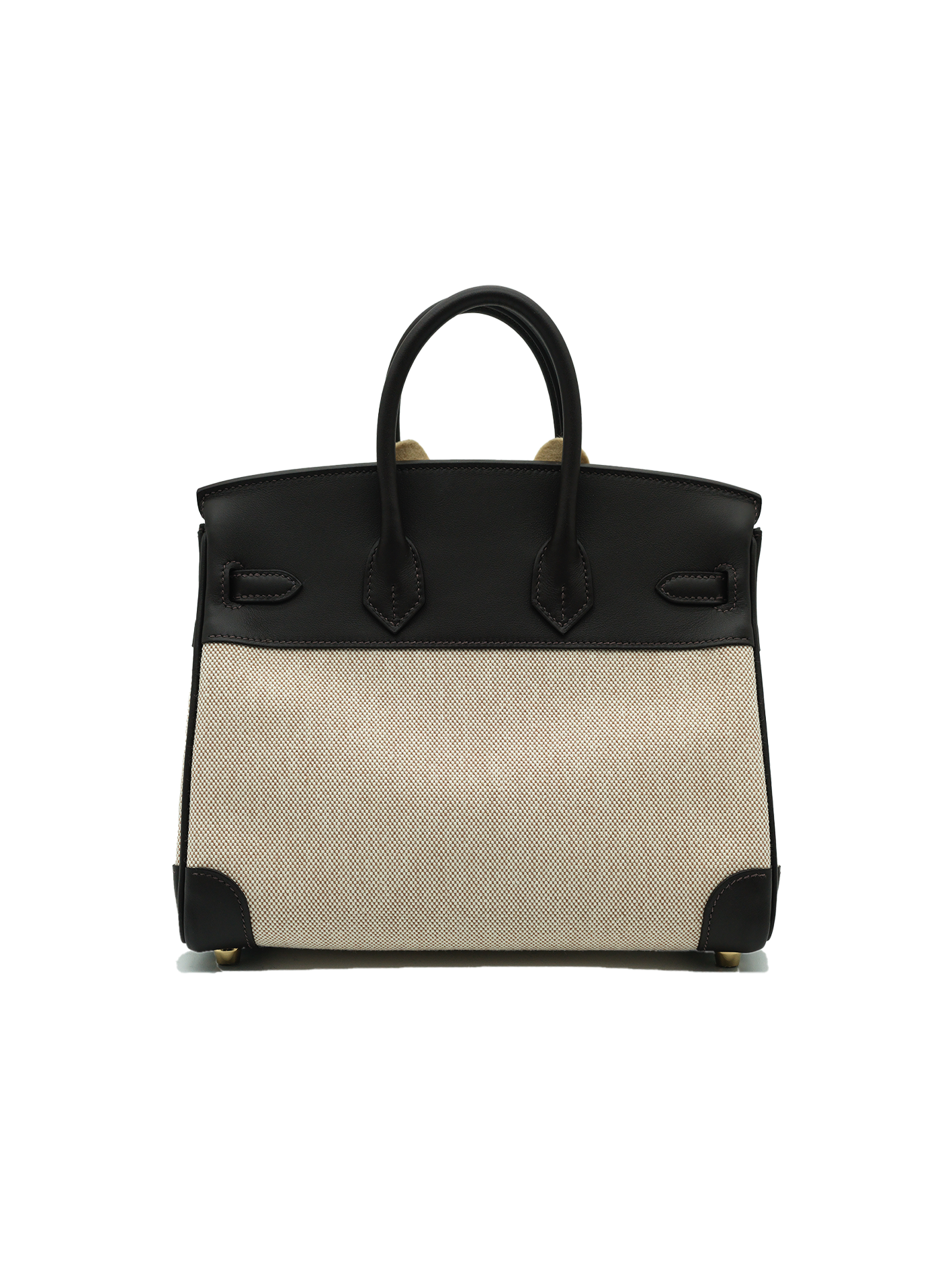 NEW HERMÈS BIRKIN 25 TOILE/ SWIFT BAI-BRUN GHW