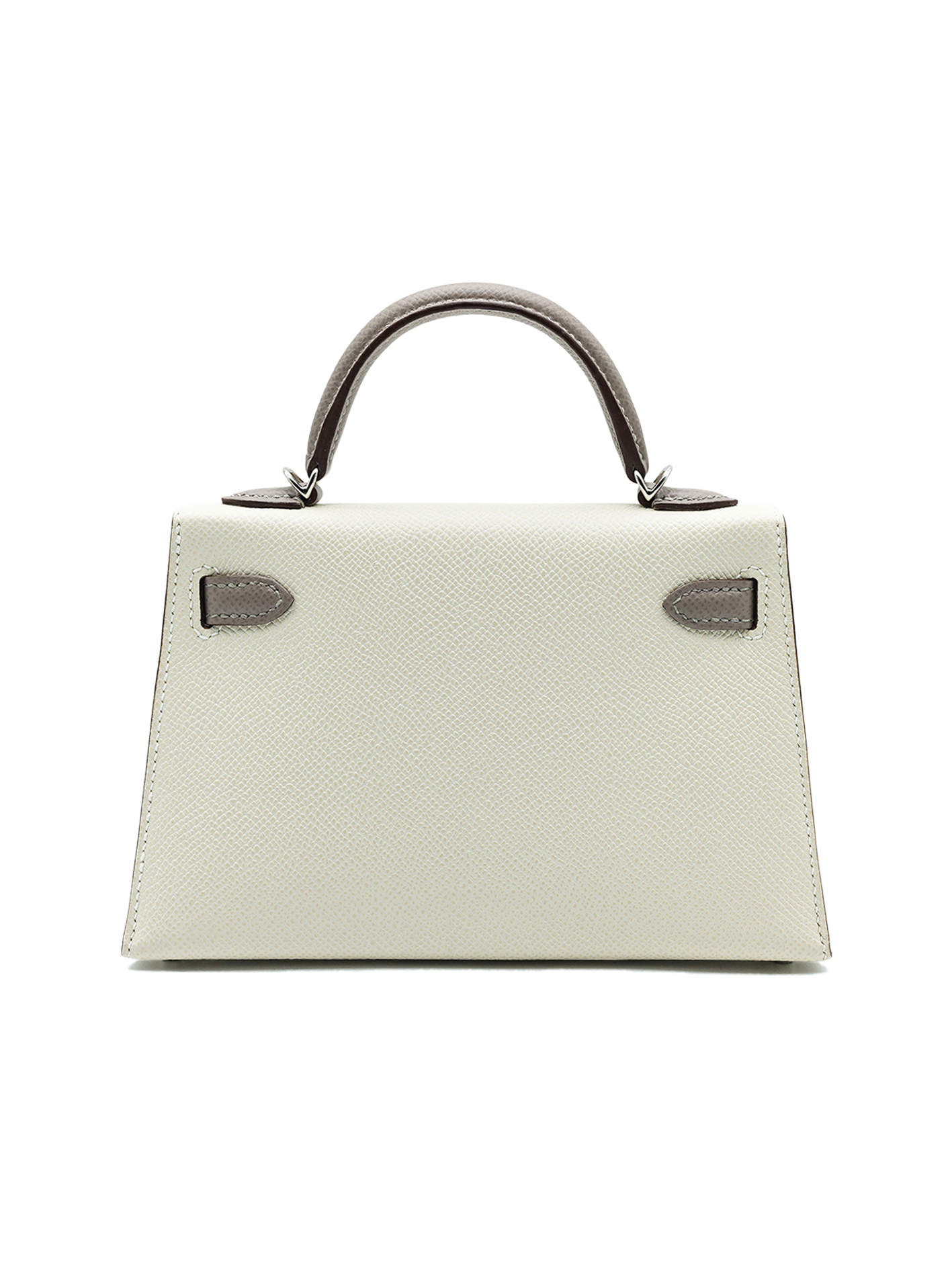 PRE-LOVED HERMÈS MINI KELLY II EPSOM CRAIE/ GRIS ASPHALT PHW