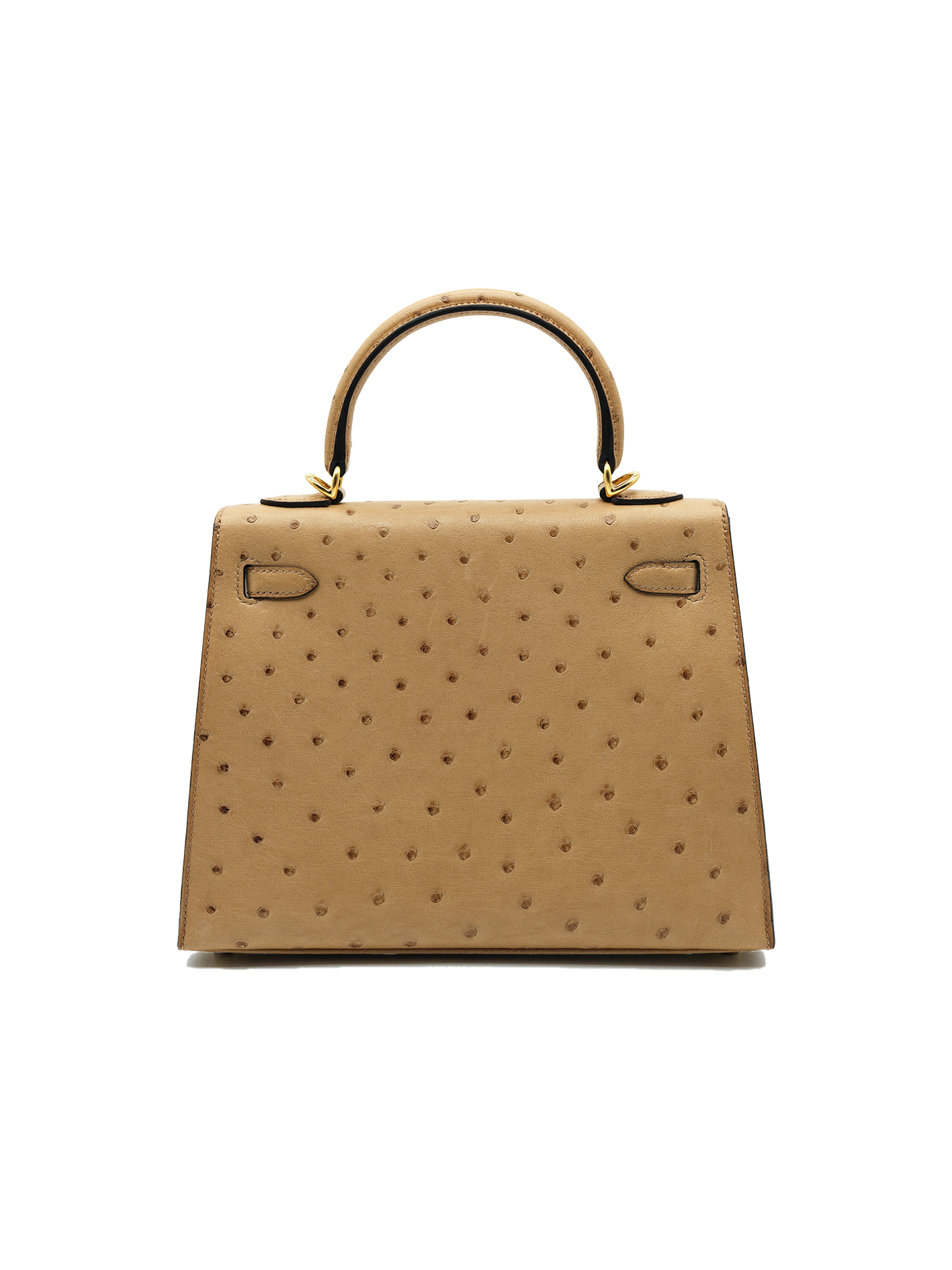 PRE-LOVED HERMÈS KELLY 25 OSTRICH CHAI GHW