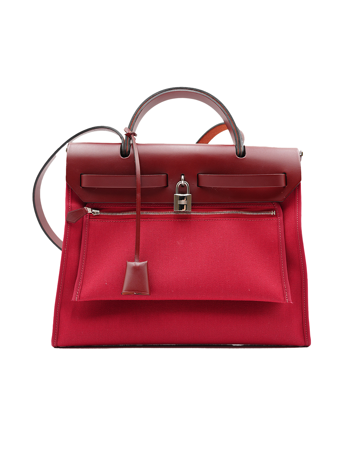二手 HERBAG 31 TOILE/SWIFT ROUGE GRENAT PHW
