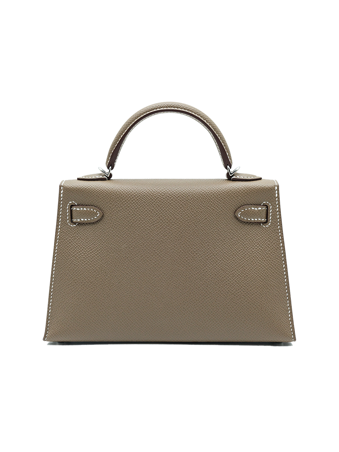 NEW HERMÈS MINI KELLY II EPSOM ETOUPE PHW