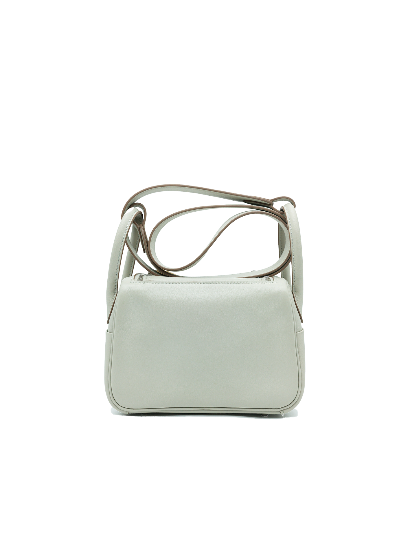 PRE-LOVED HERMÈS MINI LINDY SWIFT GRIS PERLE PHW