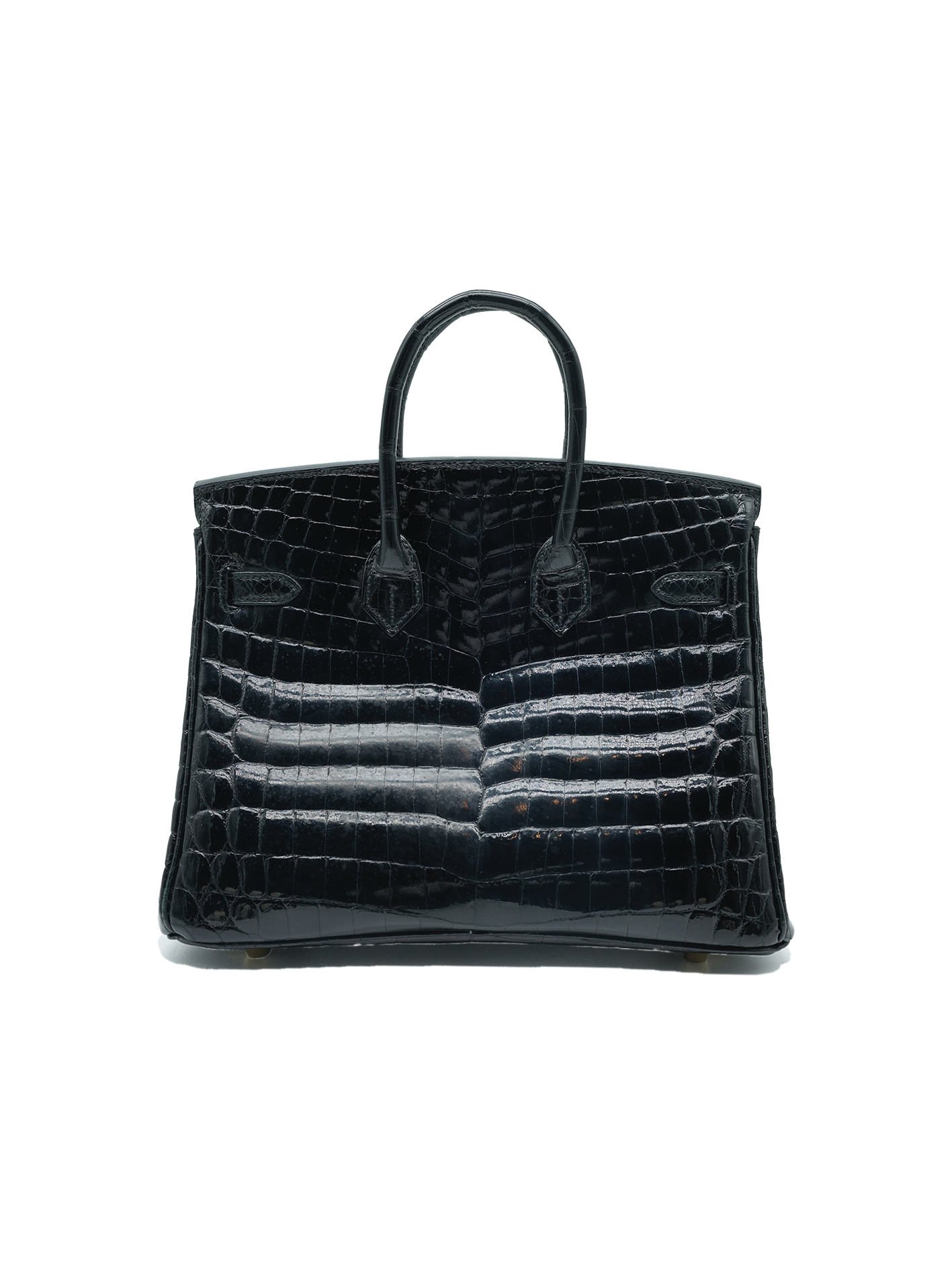 PRE-LOVED HERMÈS BIRKIN 25 NILOTICUS CROCODILE BLACK GHW