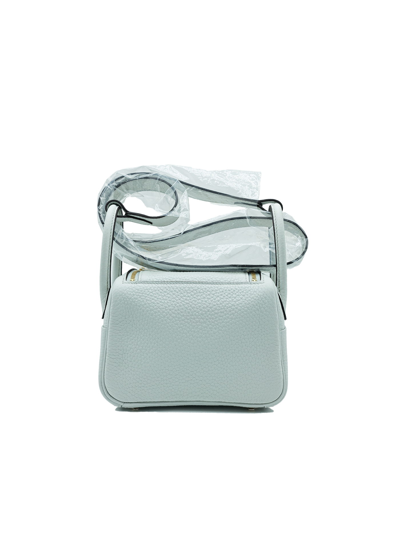 NEW HERMÈS MINI LINDY TAURILLON CLEMENCE GRIS PLATINE GHW