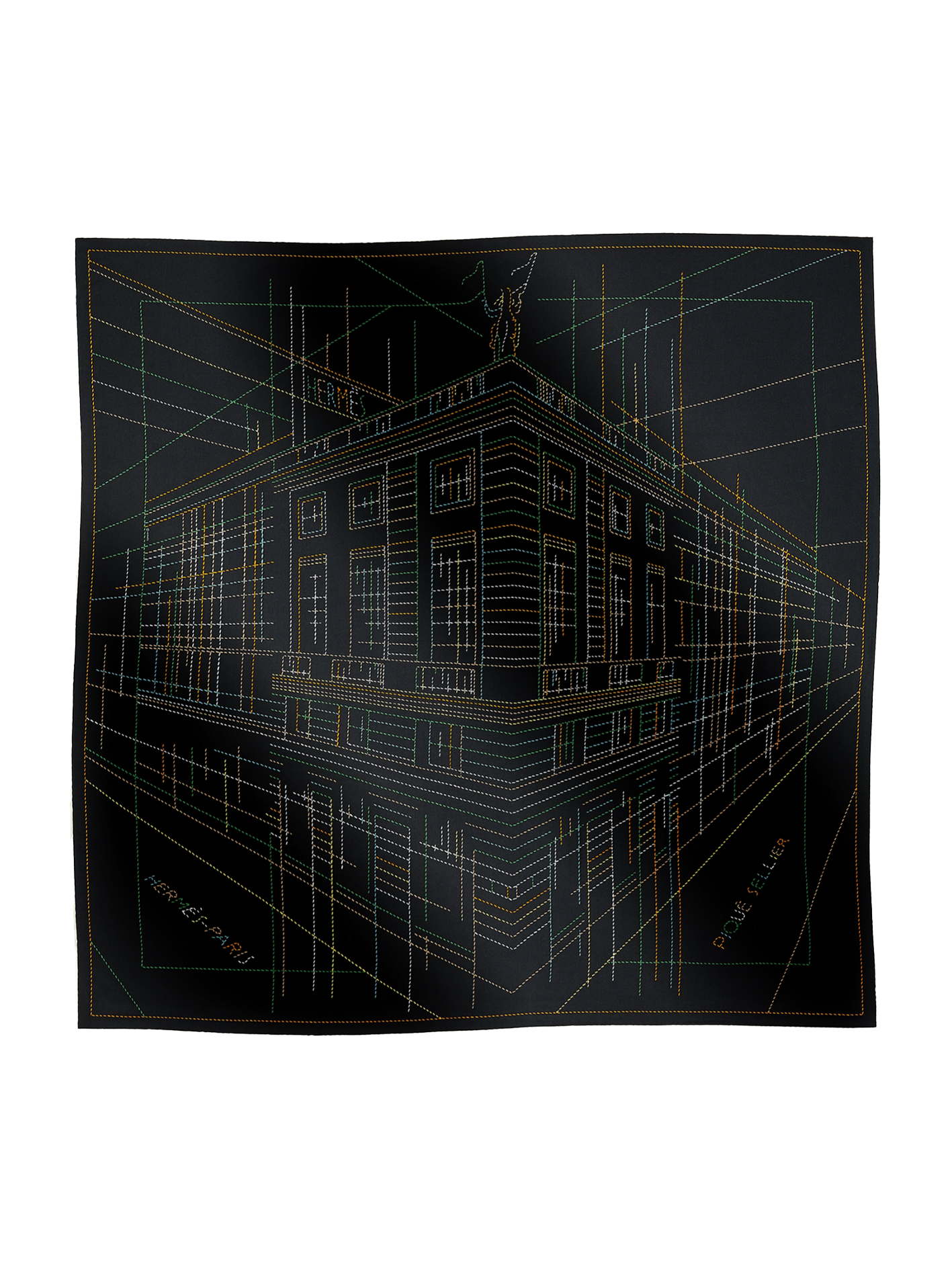 NEW HERMÈS SHAWL PIQUE SELLIER SHAWL 140 CM
