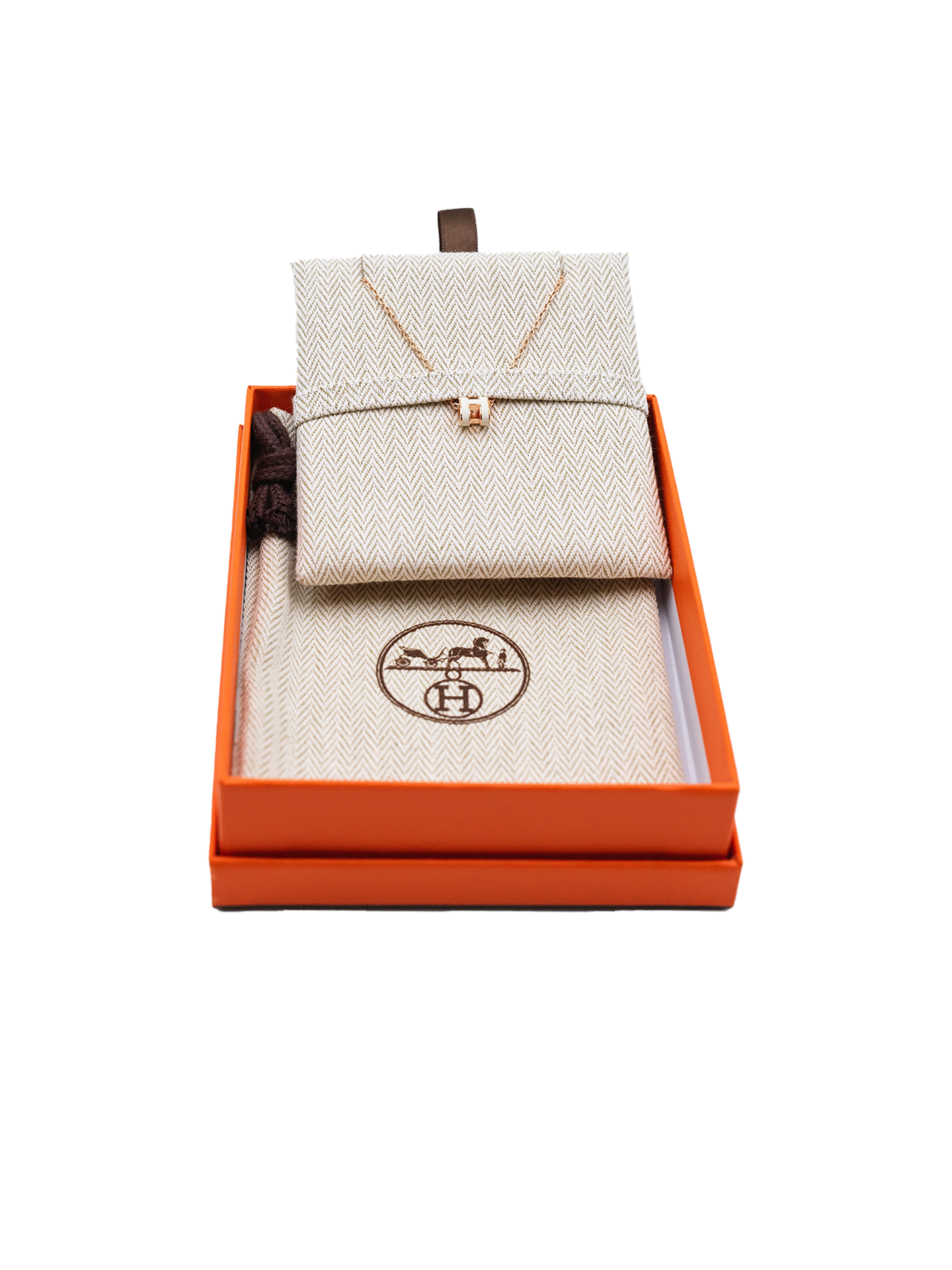 NEW MINI POP H NECKLACE BLANC RGHW