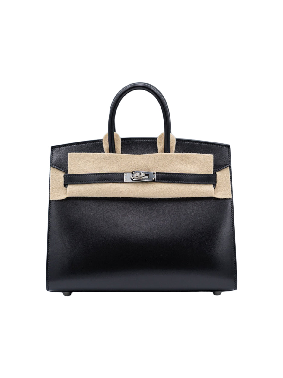 NEW HERMES BIRKIN 25 BOX BLACK PHW