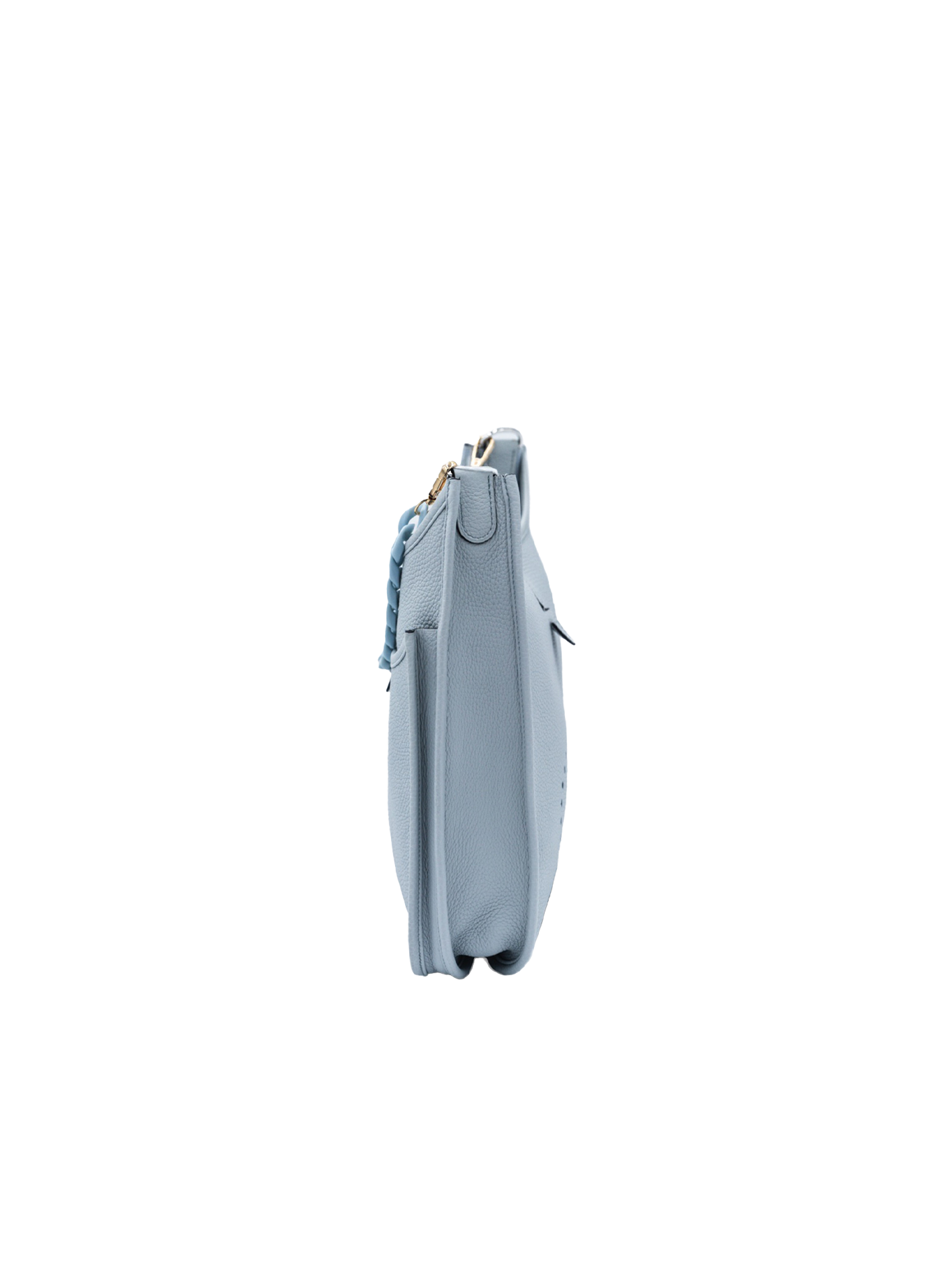 二手爱马仕 EVELYNE 29 TAURILLON CLEMENCE BLEU PALE PHW 包
