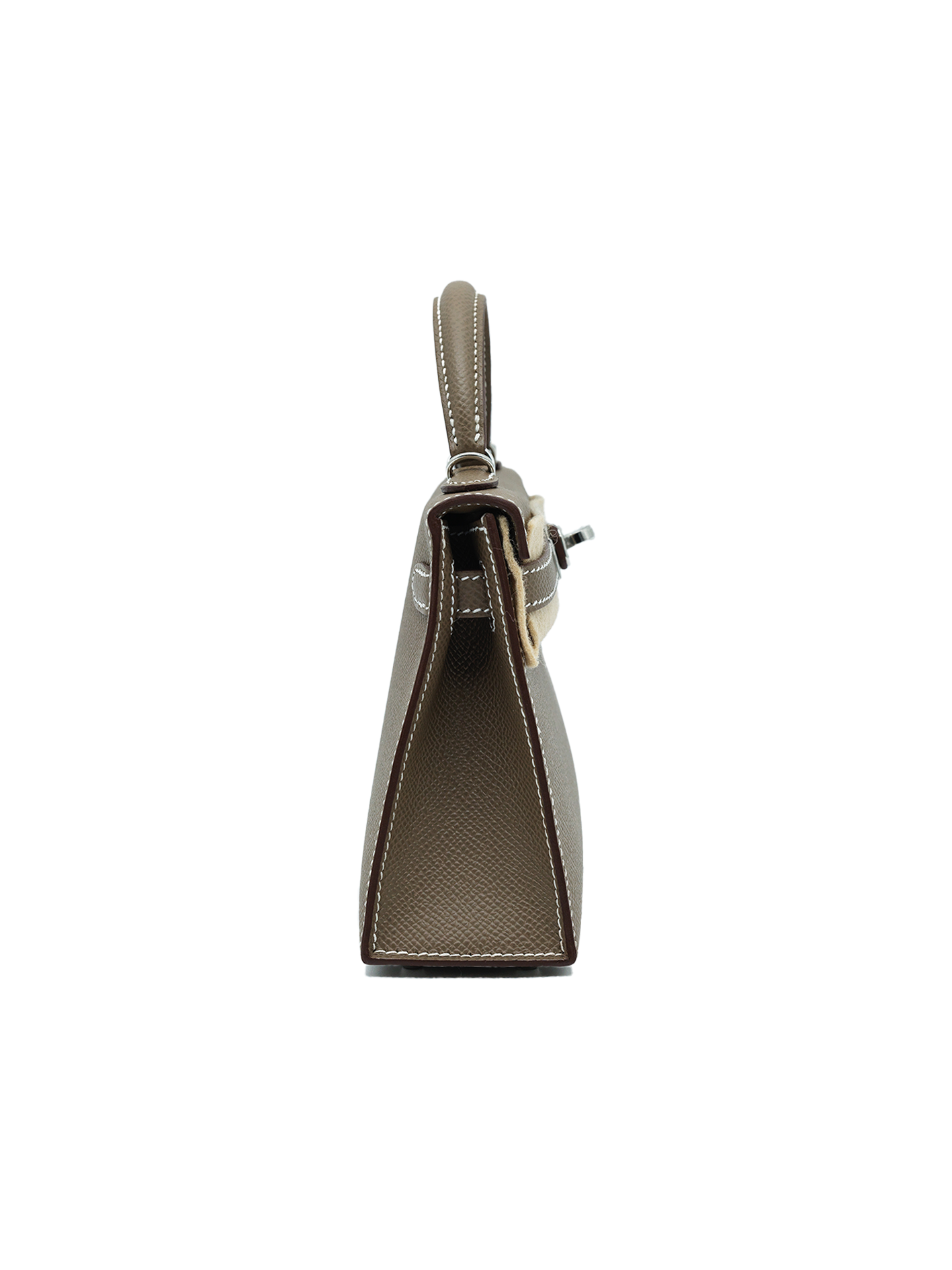 NEW HERMÈS MINI KELLY II EPSOM ETOUPE PHW