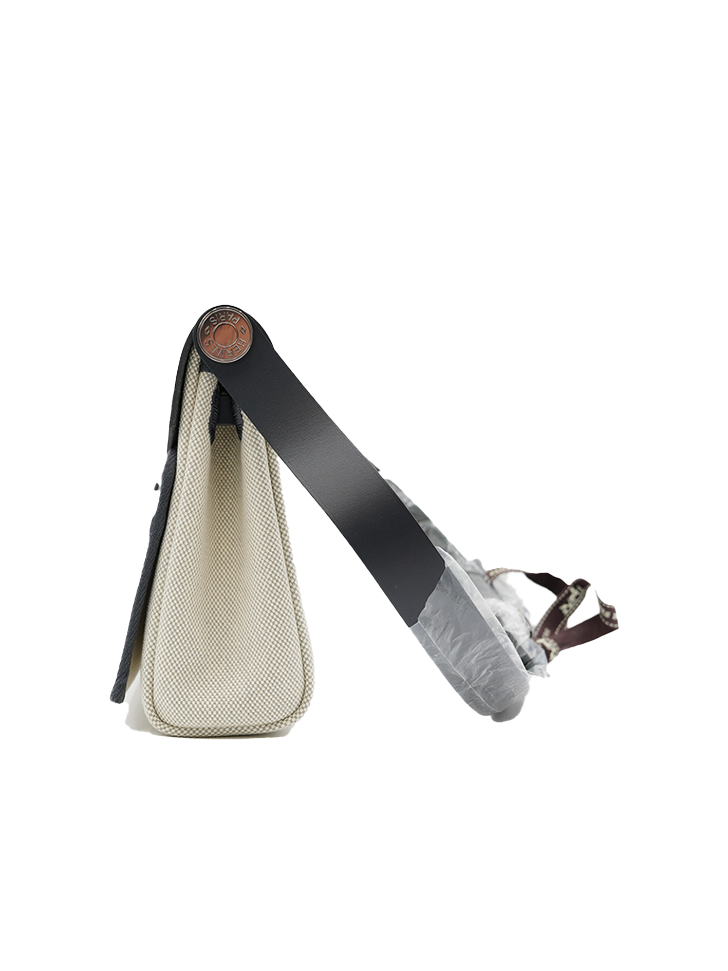 全新 HERMES 迷你 HERBAG TOILE GRIS ARDOISE PHW