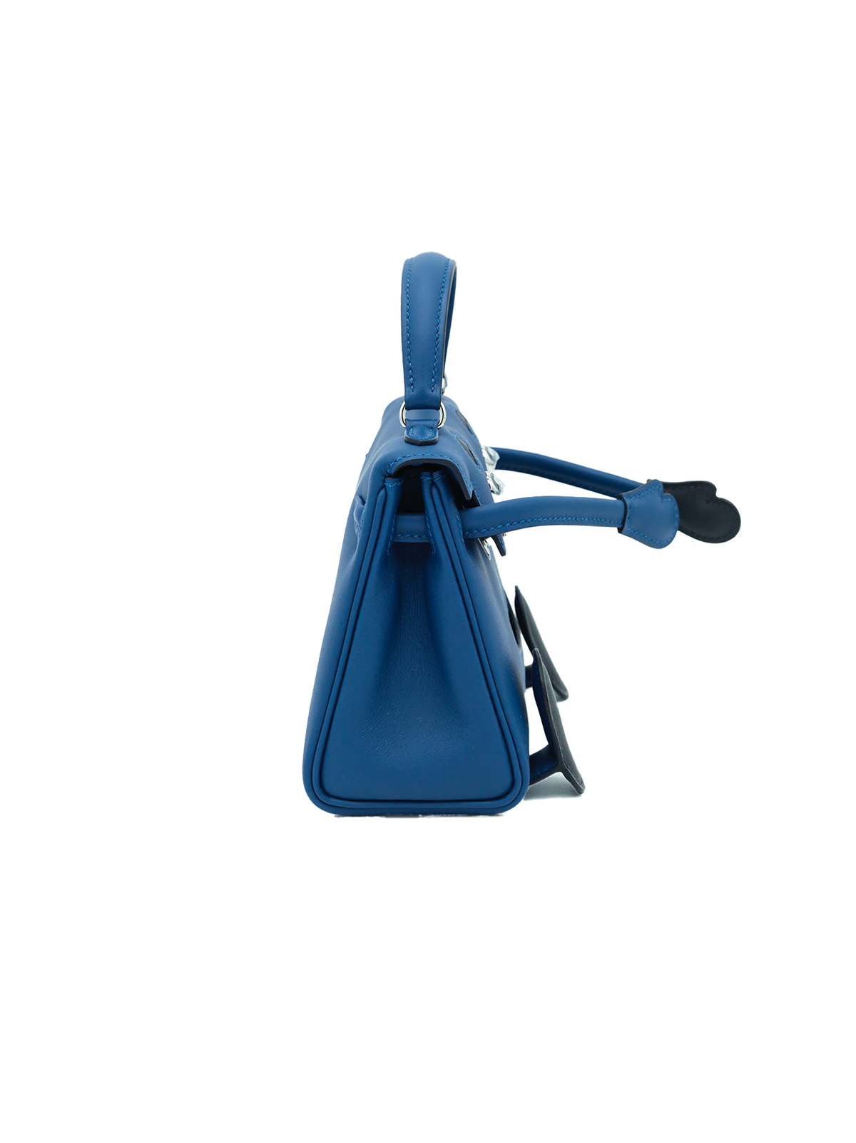 NEW HERMÈS QUELLE IDOLE KELLY DOLL SWIFT BLEU TIE/ CABAN PHW