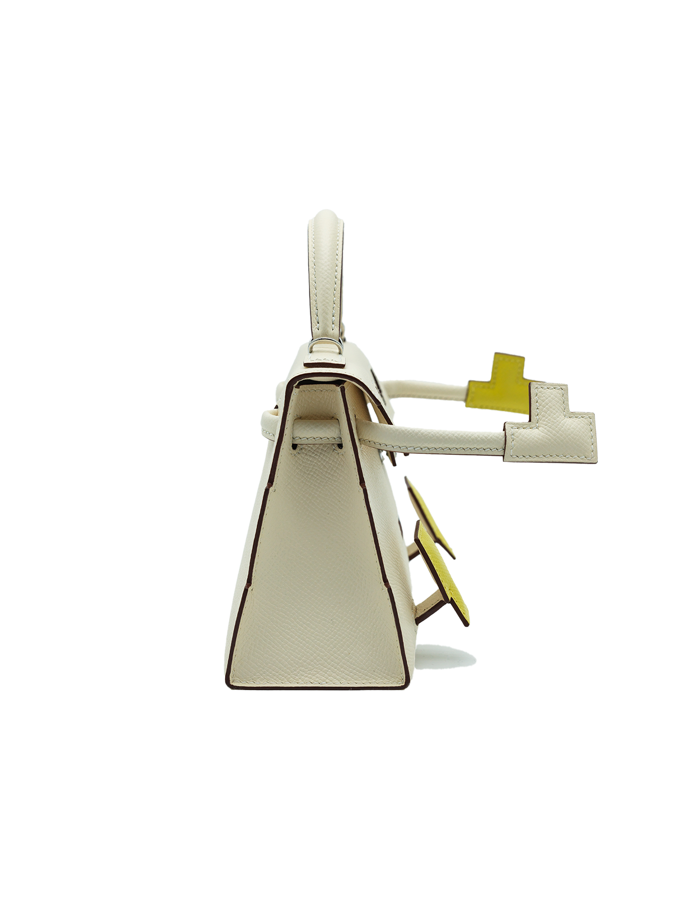 PRE-LOVED HERMÈS KELLY DOLL EPSOM NATA/ MAUVE SYLVESTRE/ LIME PHW