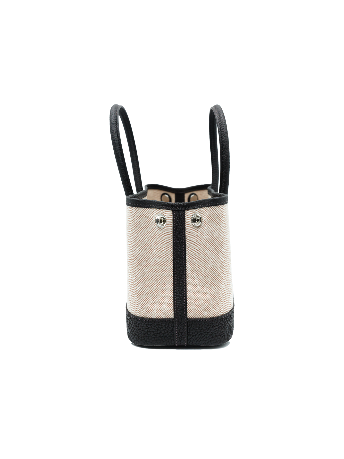 NEW HERMES MINI GARDEN PARTY TOILE/ NEGONDA BAI BRUN PHW