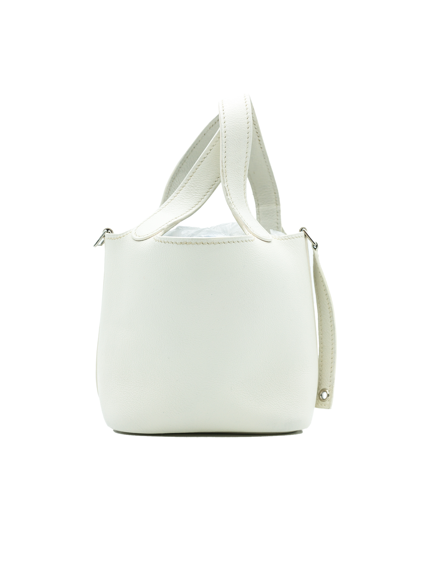 PRE-LOVED HERMÈS PICOTIN MICRO 14 SWIFT BLANC PHW