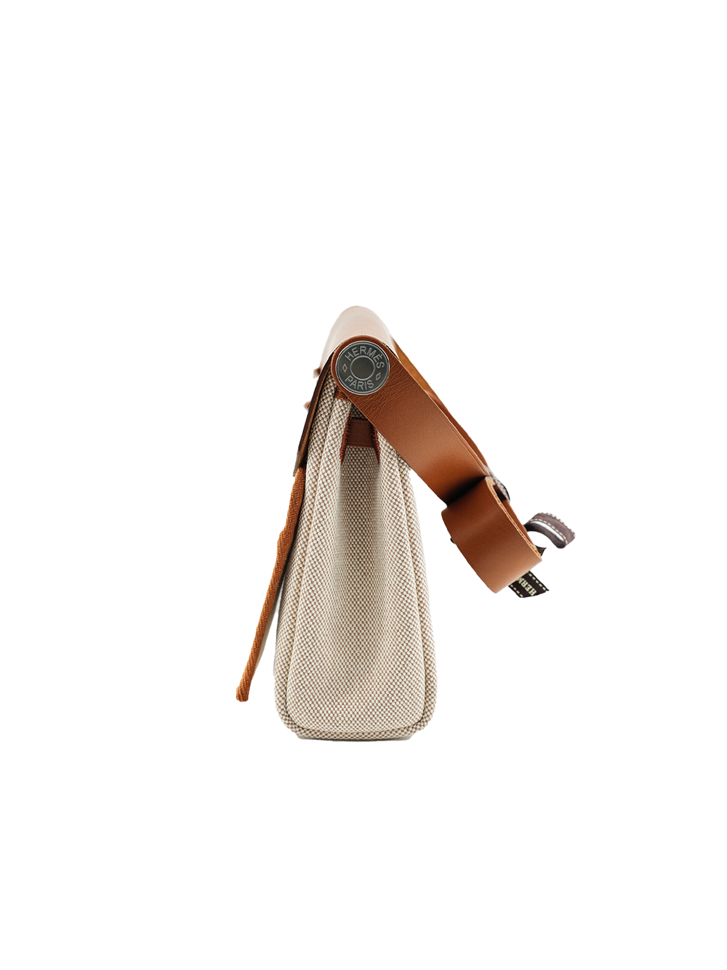 二手爱马仕迷你 HERBAG TOILE/ SWIFT ECRU/ BEIGE PHW