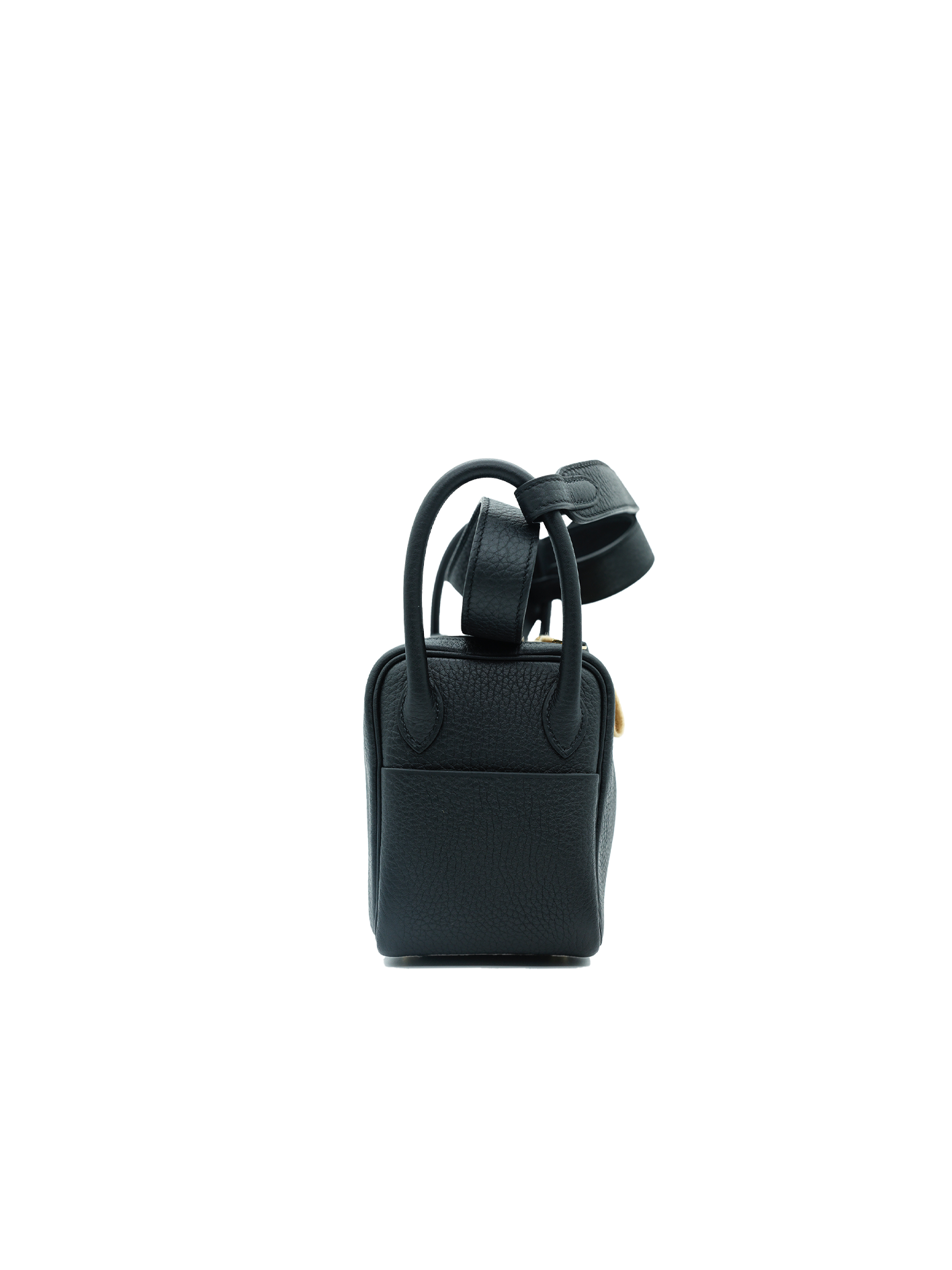 NEW HERMÈS MINI LINDY TAURILLON CLEMENCE BLACK GHW
