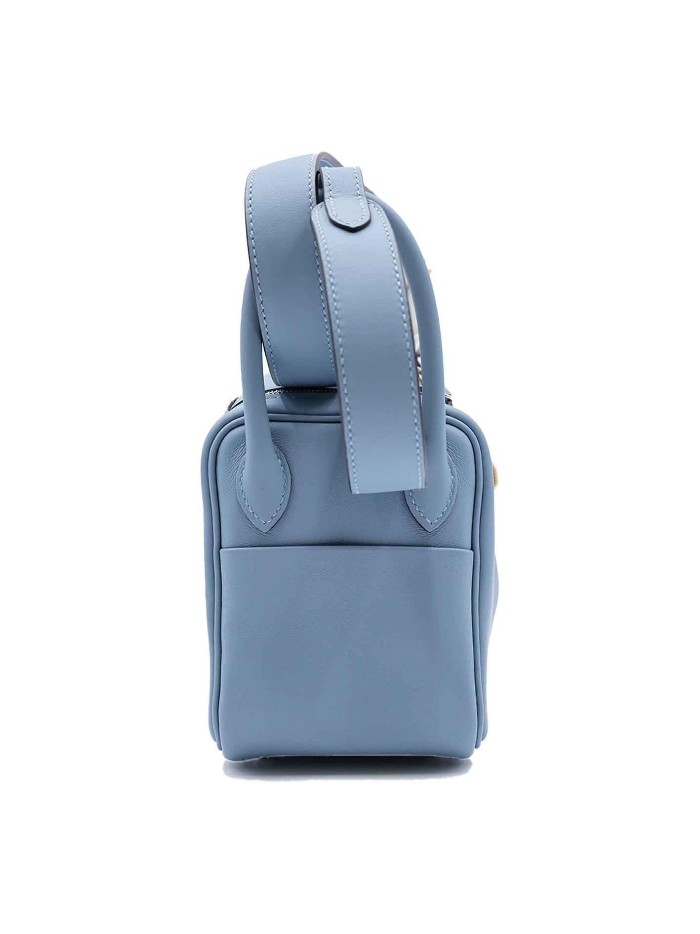 NEW HERMES MINI LINDY SWIFT BLEU LIN PHW