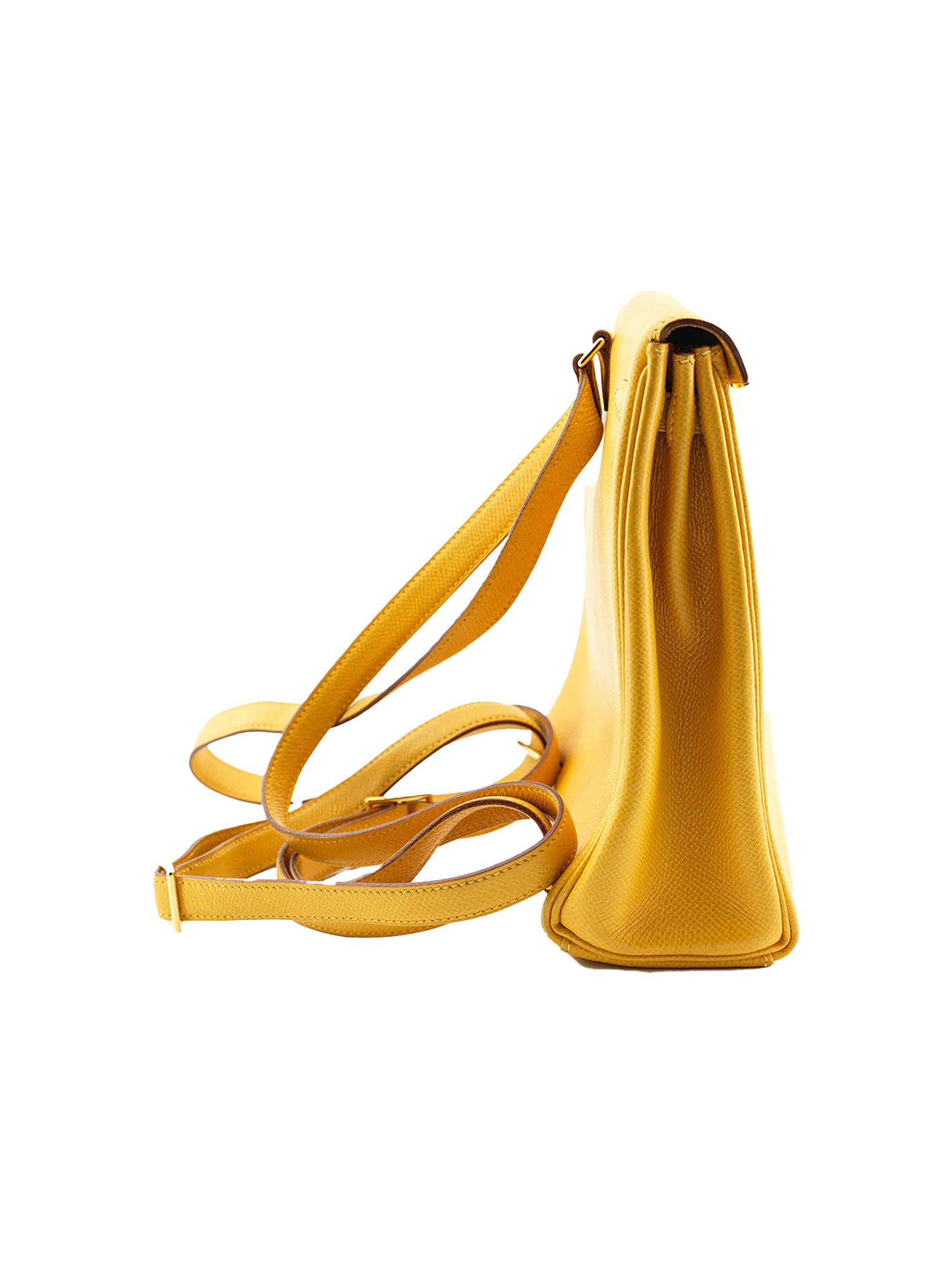 二手爱马仕 KELLY ADO COURCHEVEL JAUNE D'OR GHW