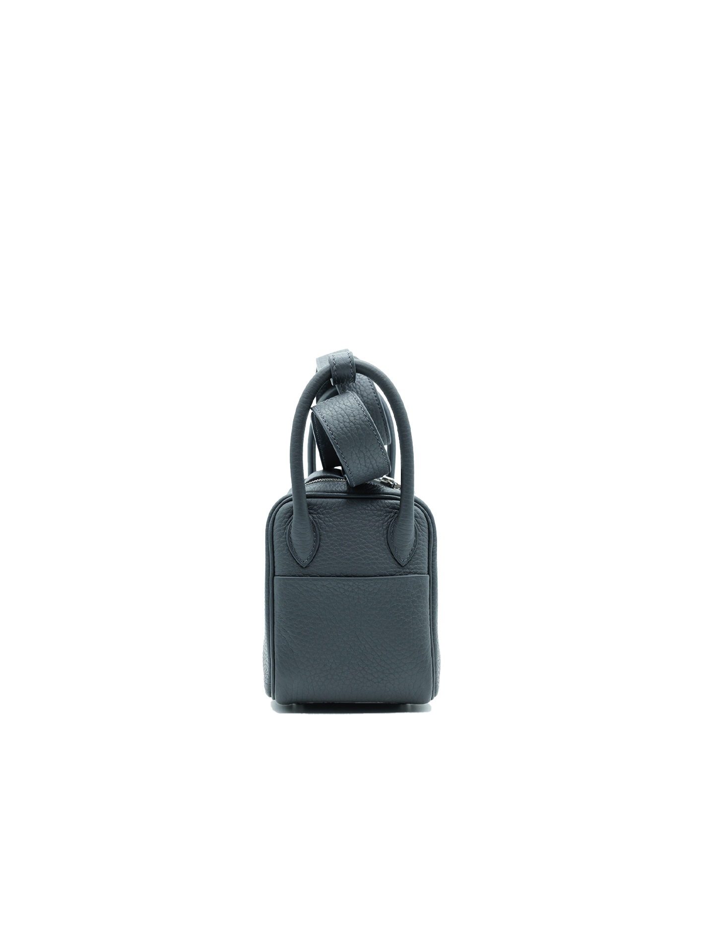 PRE-LOVED HERMÈS MINI LINDY TAURILLON CLEMENCE GRIS ARDOISE PHW