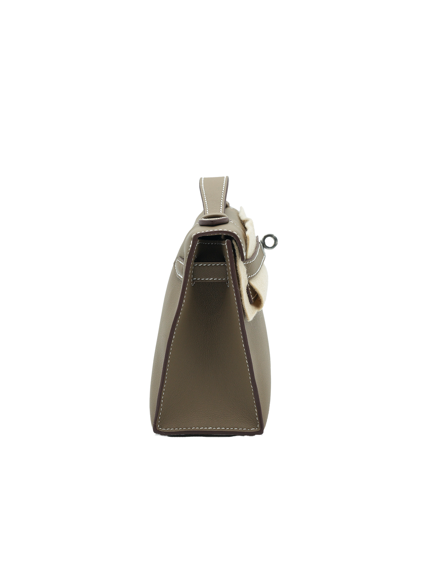 NEW HERMÈS KELLY POCHETTE SWIFT ETOUPE PHW