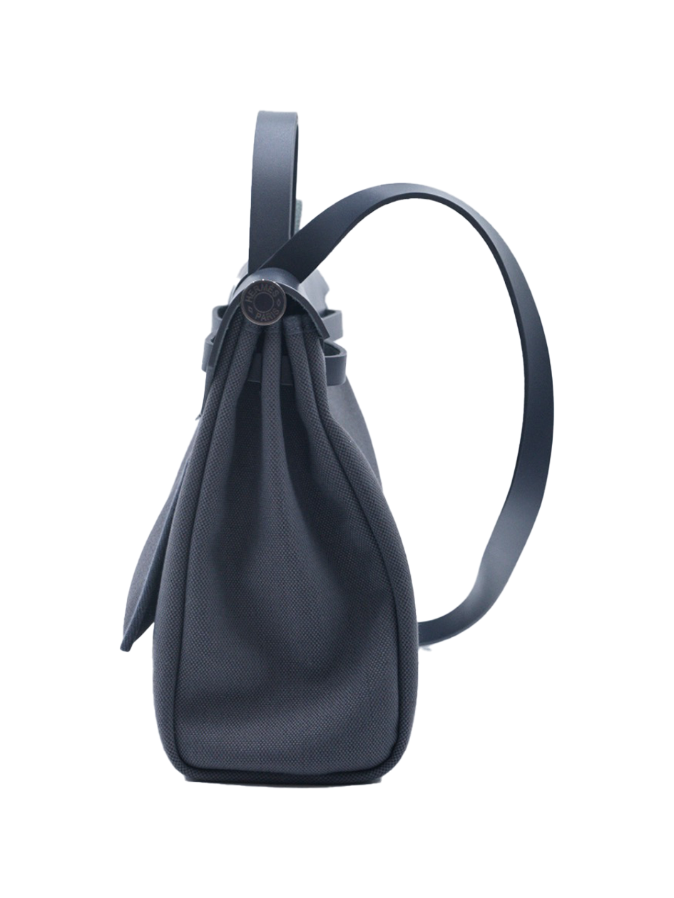 全新 HERMES HERBAG 31 拉链 TOILE GRIS ARDOISE PHW
