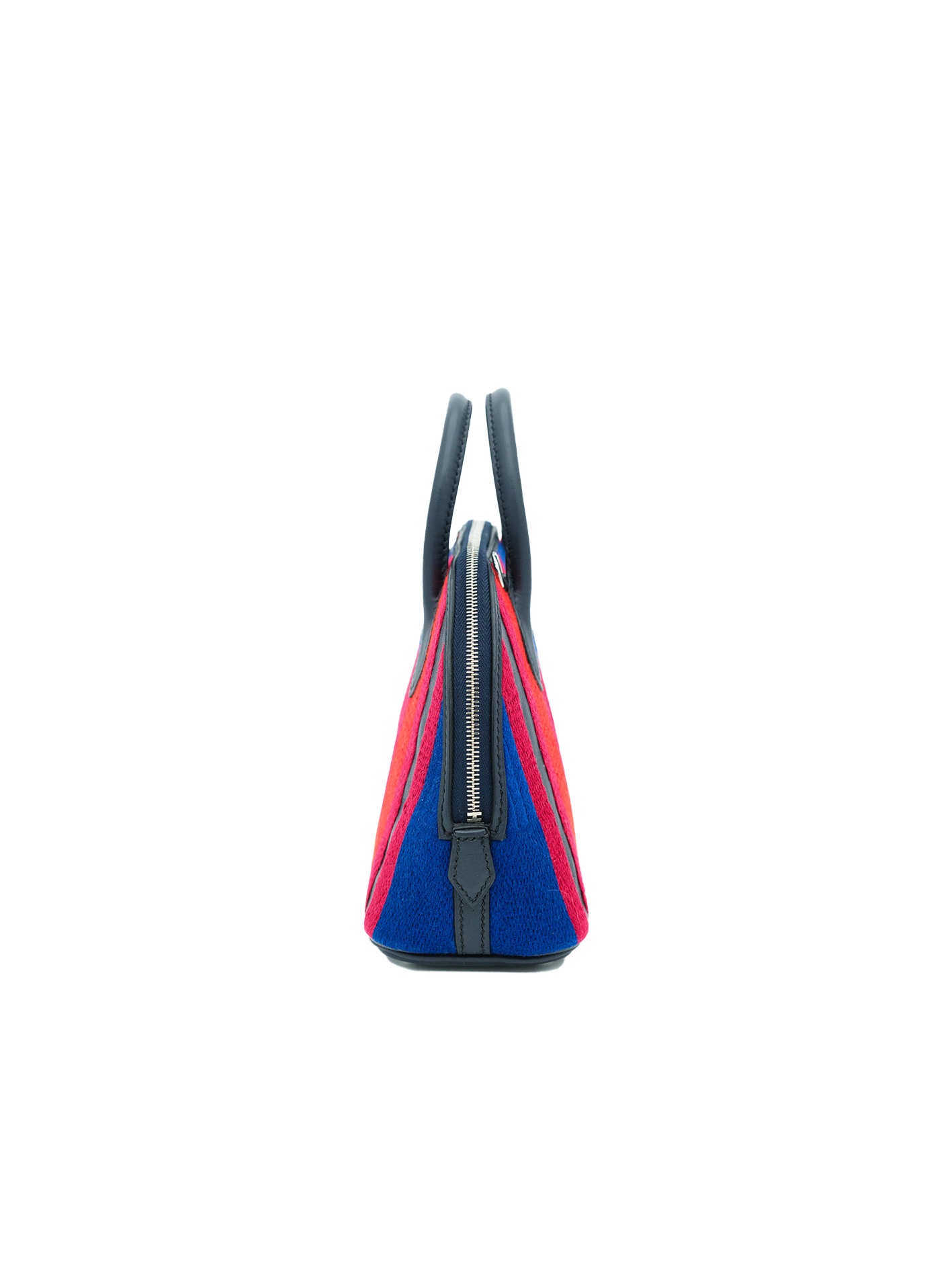 PRE-LOVED HERMÈS MINI BOLIDE CHAMKILA NOIR/ BLEU DE MALTE/ ROUGE DE COEUR PHW