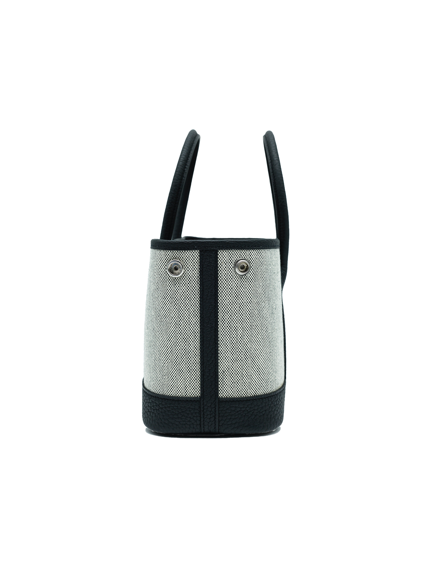 NEW HERMÈS MINI GARDEN PARTY TOILE/ NEGONDA BLACK PHW
