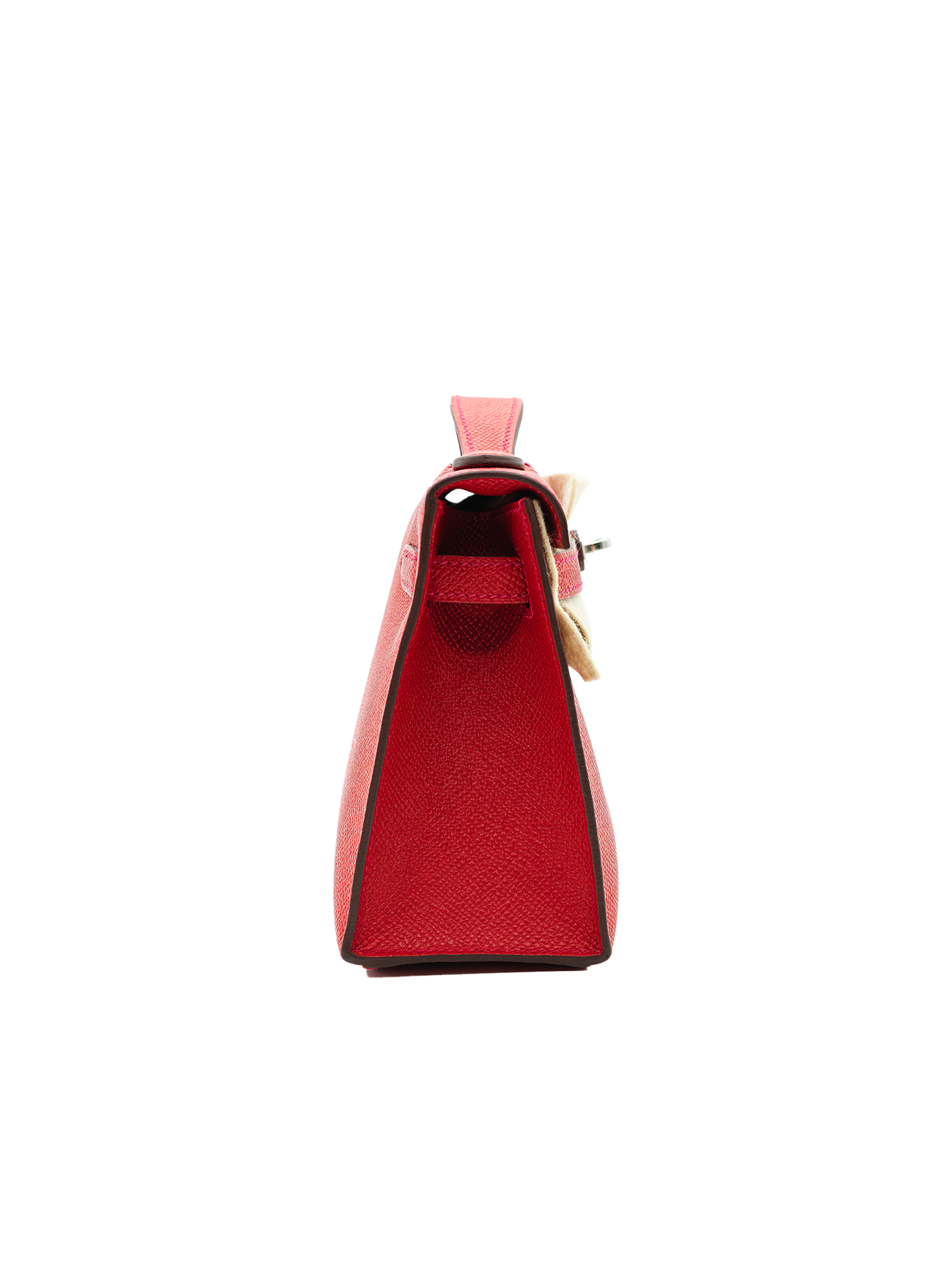 PRE-LOVED HERMÈS KELLY POCHETTE EPSOM ROUGE CASAQUE PHW