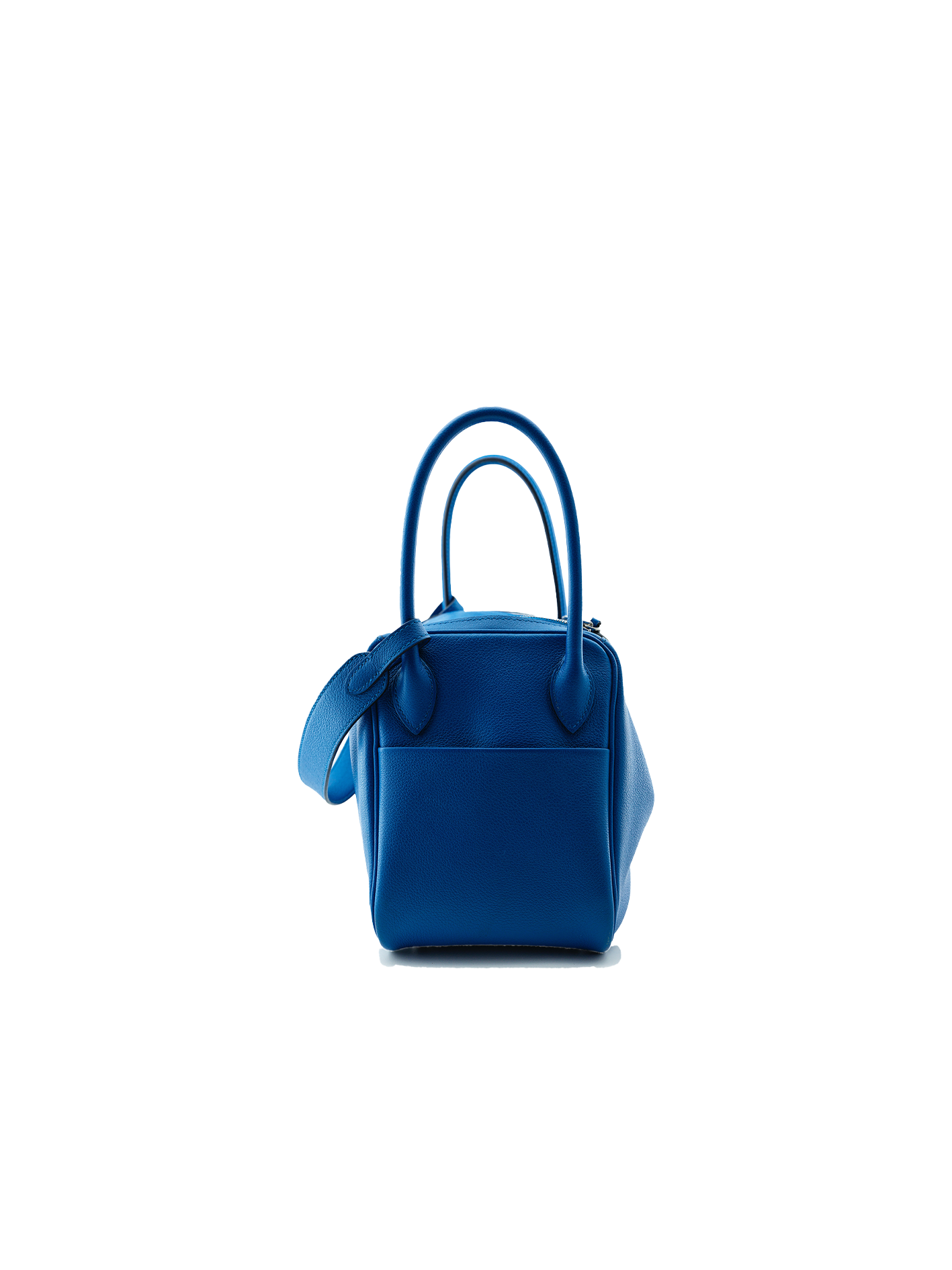 PRE-LOVED HERMÈS LINDY 26 EVERCOLOR BLUE FRANCE PHW