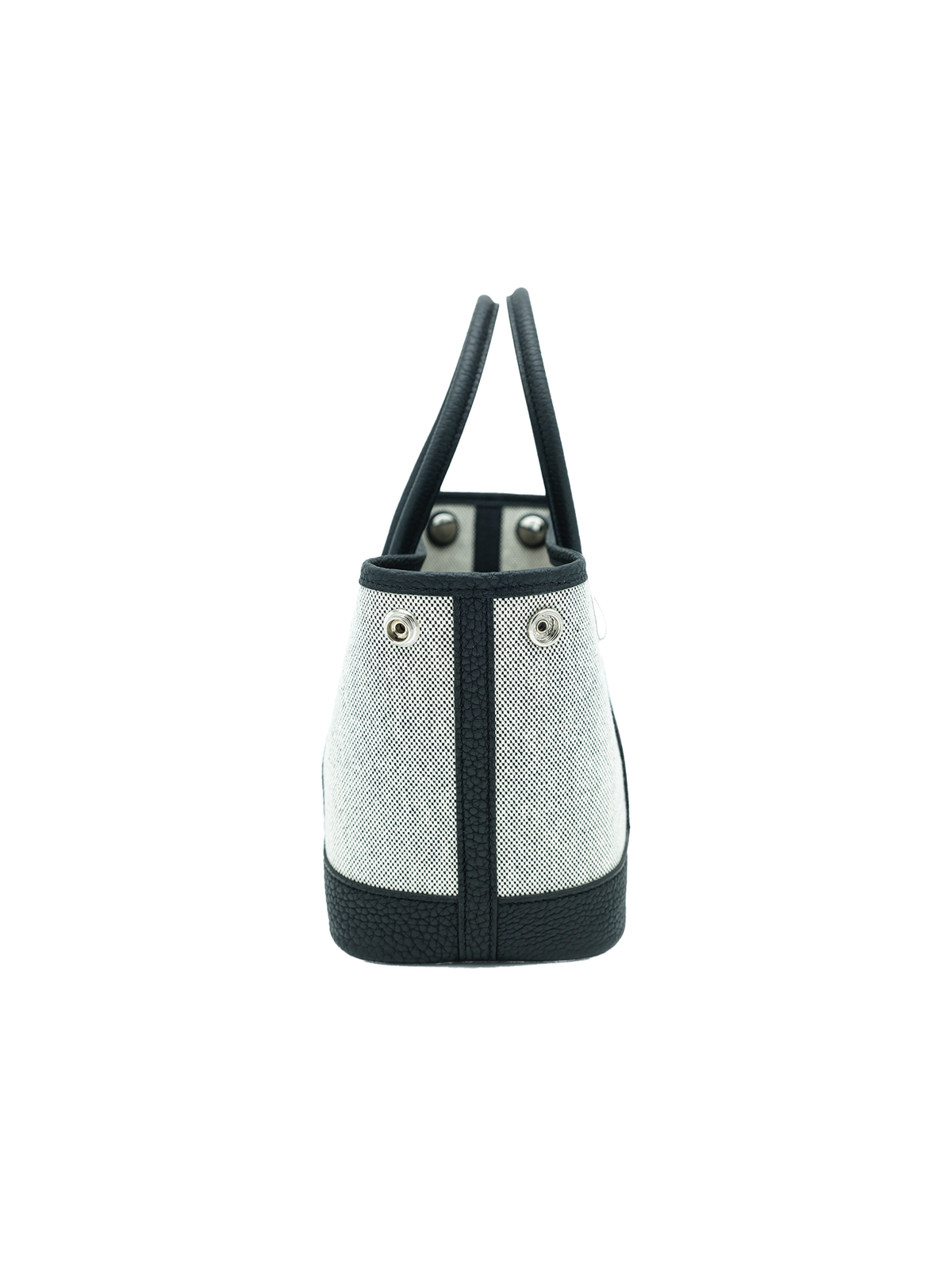 NEW HERMÈS MINI GARDEN PARTY TOILE/ NEGONDA BLACK PHW