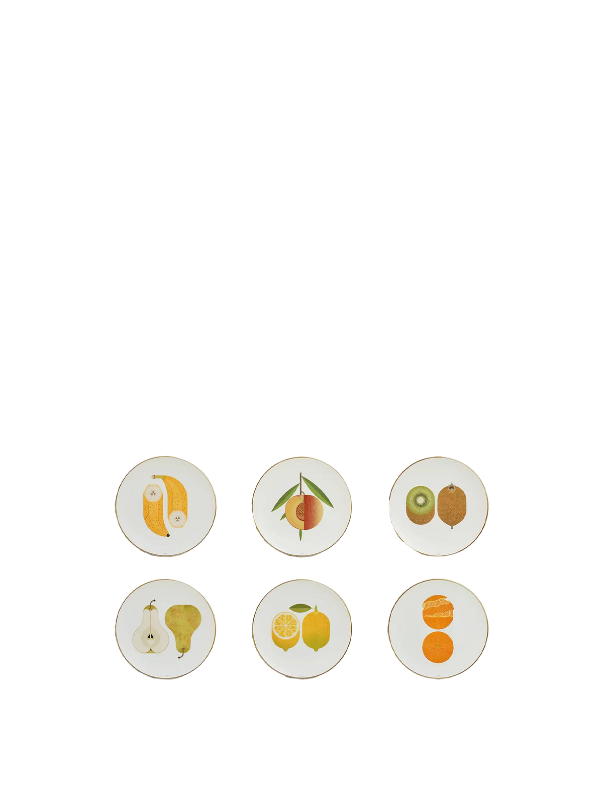 NEW HERMÈS KAORUMI SET OF 6 DESSERT PLATES