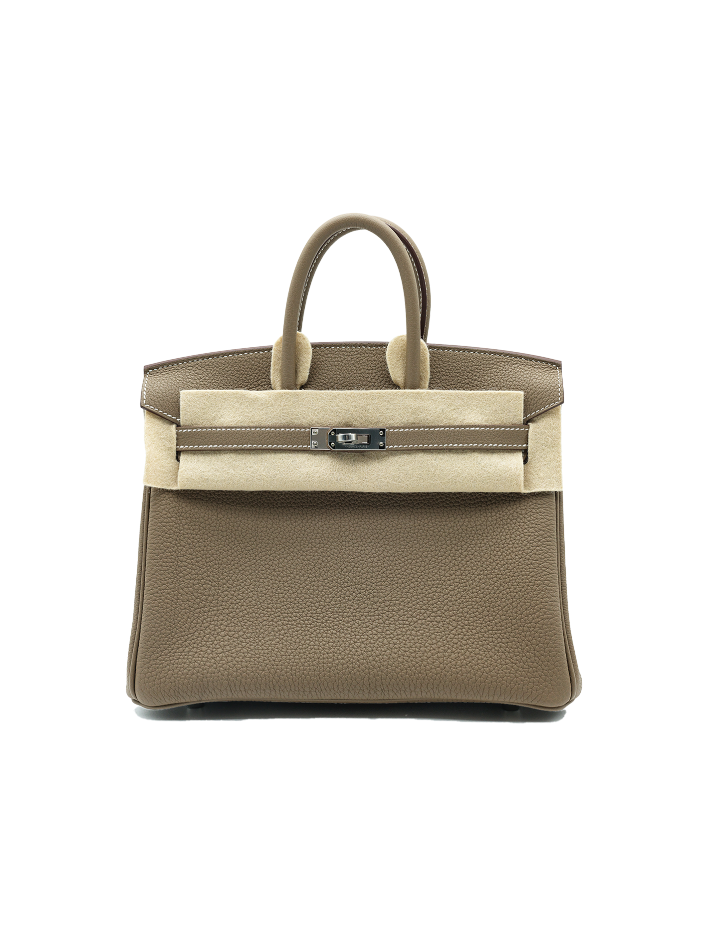 NEW HERMES BIRKIN 25 TOGO ETOUPE PHW