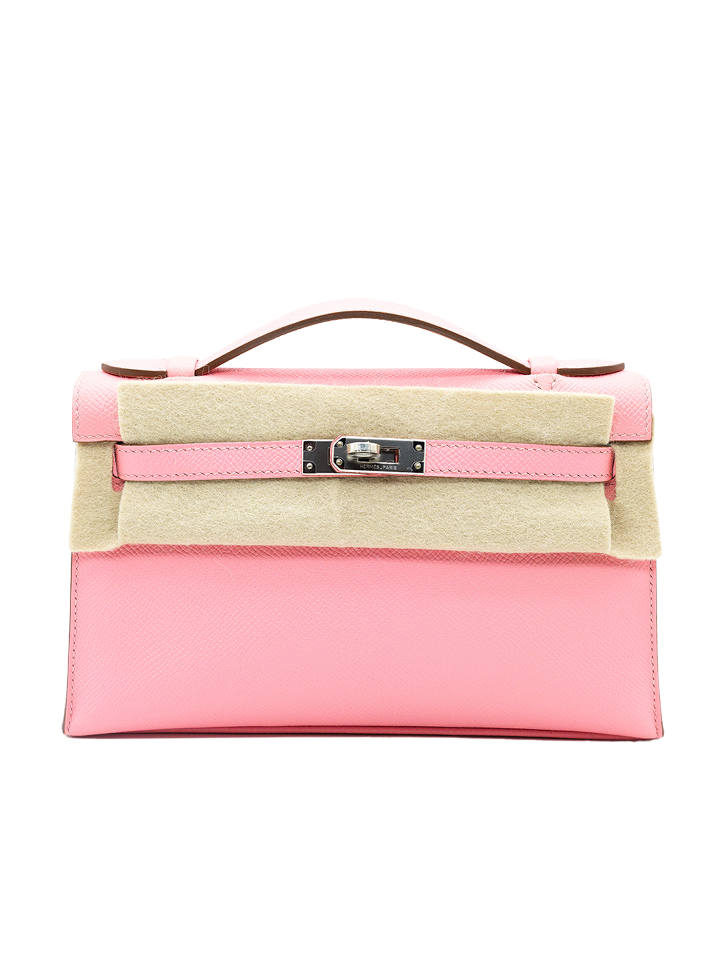 PRE-LOVED HERMÈS KELLY POCHETTE EPSOM ROSE CONFETTI PHW