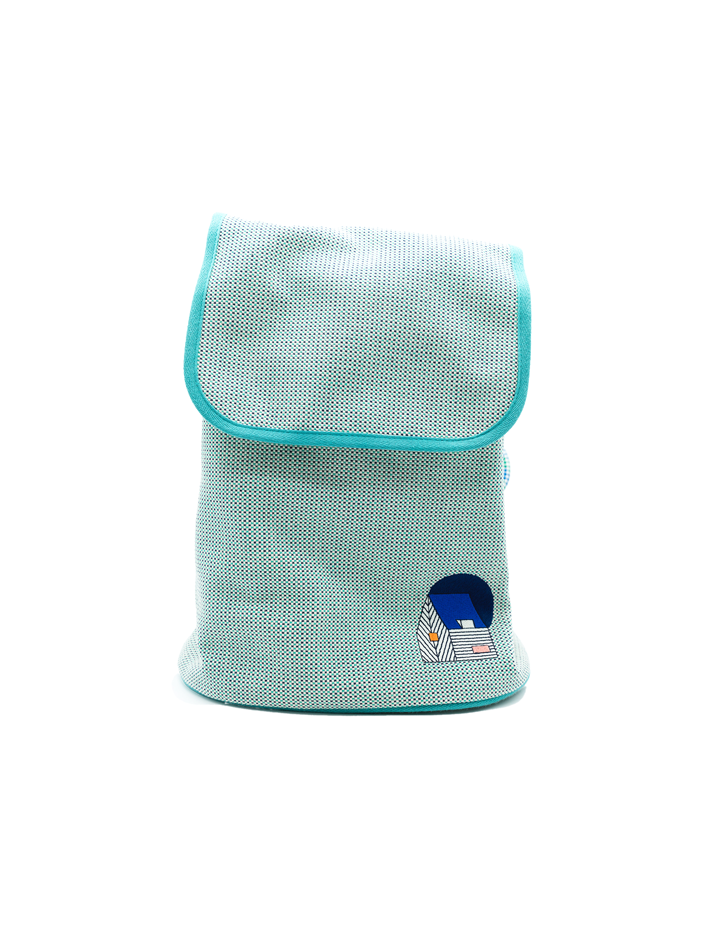 NEW HERMÈS BACKPACK LES CABANES BACKPACK TOILE MARINE/ MENTHE PHW