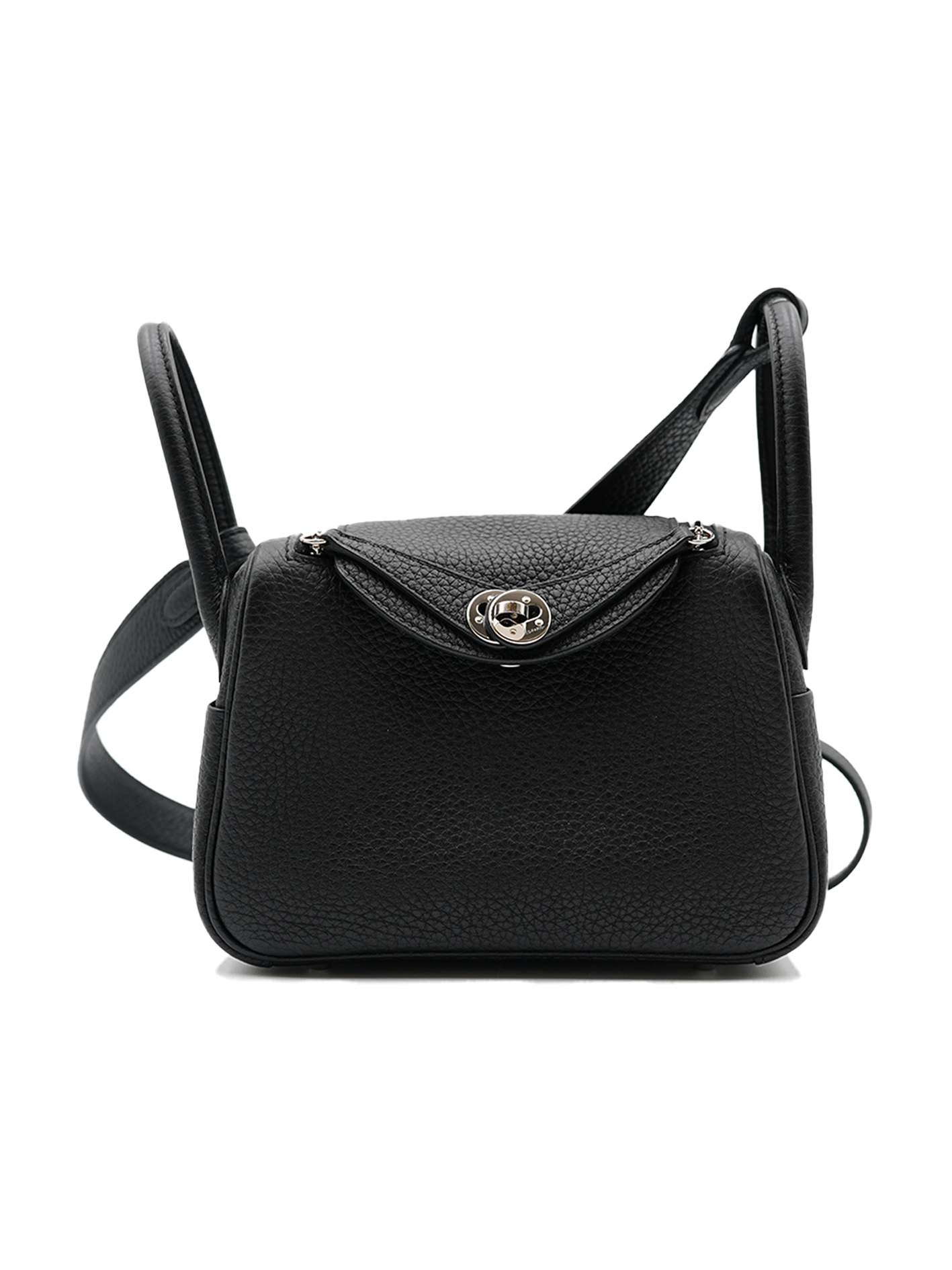 USED HERMES MINI LINDY TAURILLON CLEMENCE BLACK PHW