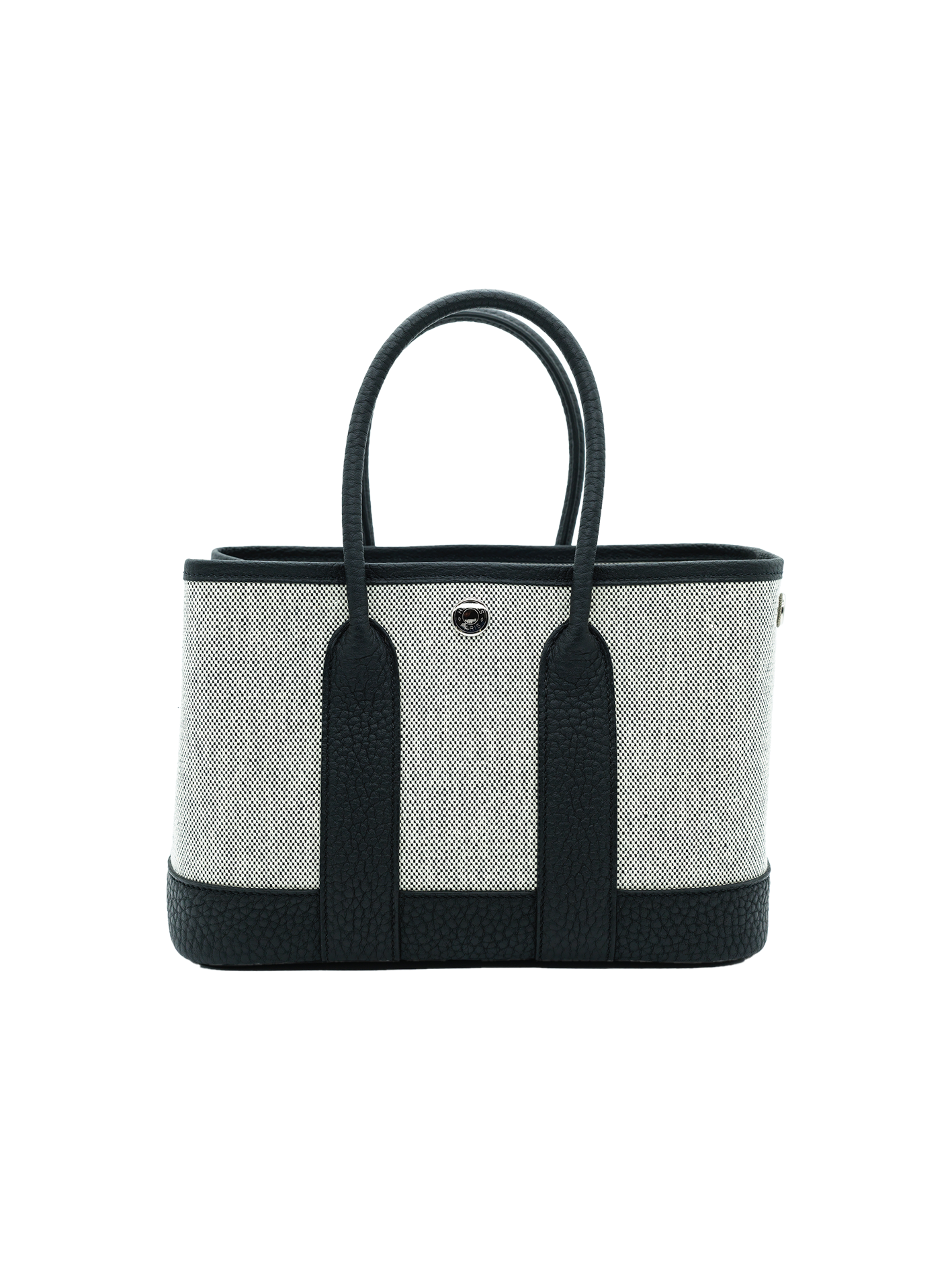 NEW HERMÈS MINI GARDEN PARTY TOILE/ NEGONDA BLACK PHW