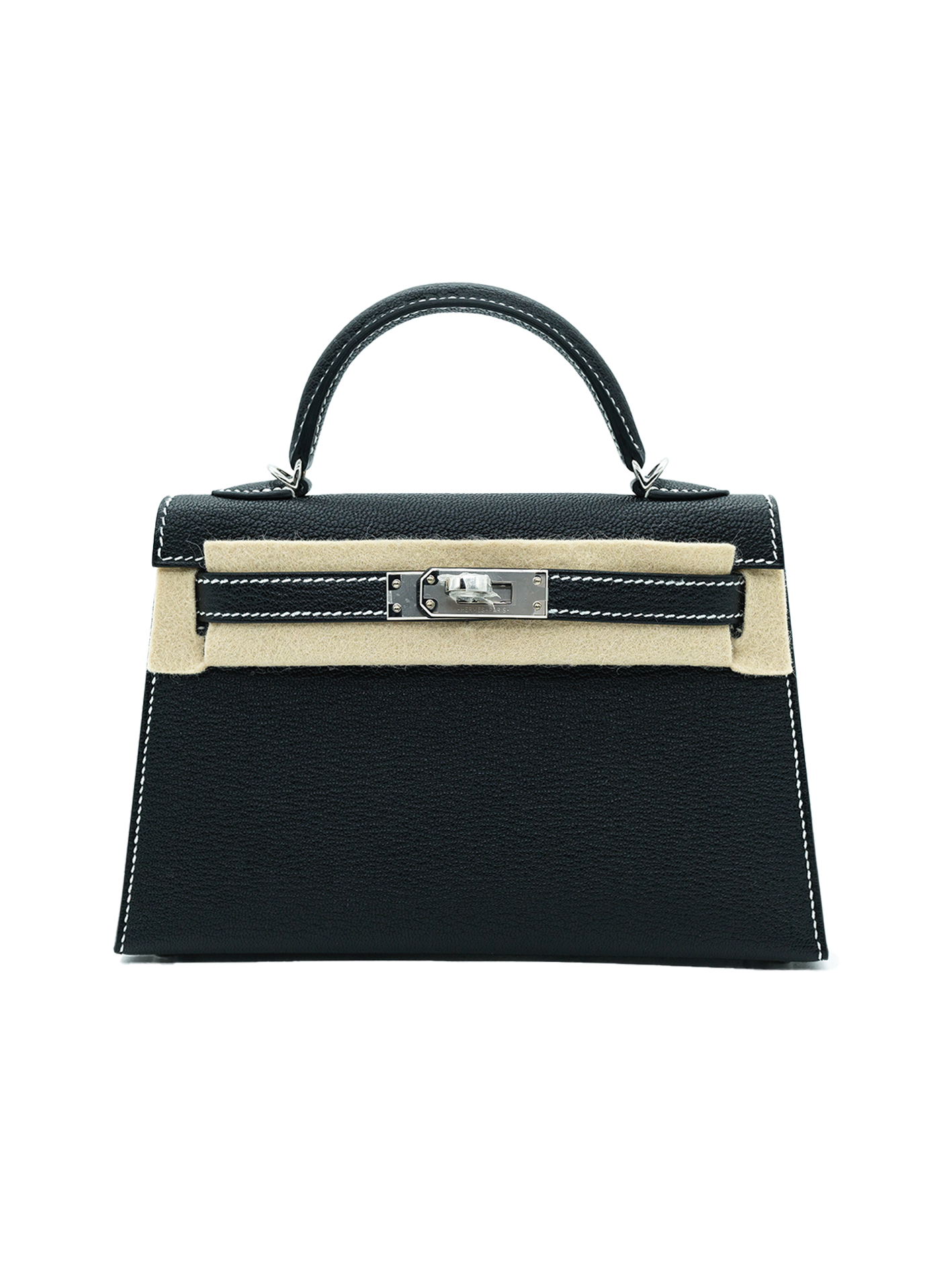 NEW HERMÈS MINI KELLY II EPSOM BLACK PHW