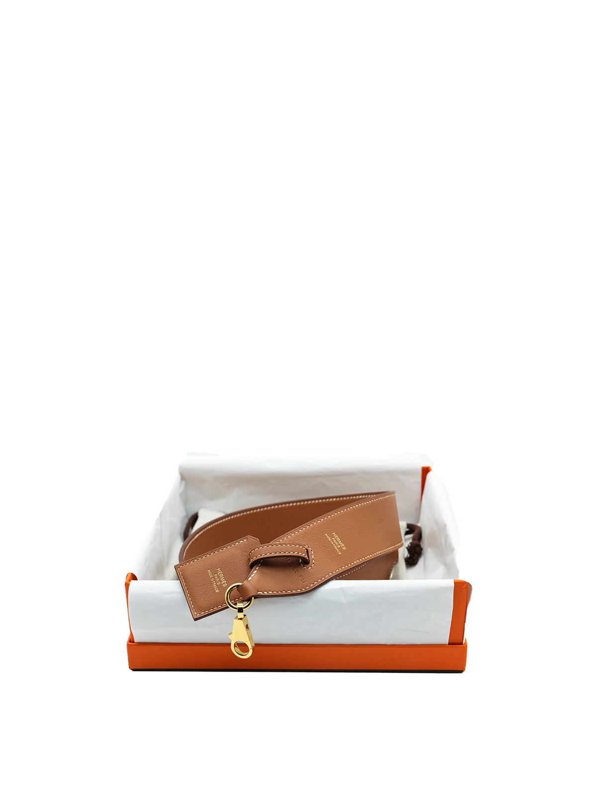 PRE-LOVED HERMÈS BAND ETIQUETTE VEAU GOLD GHW