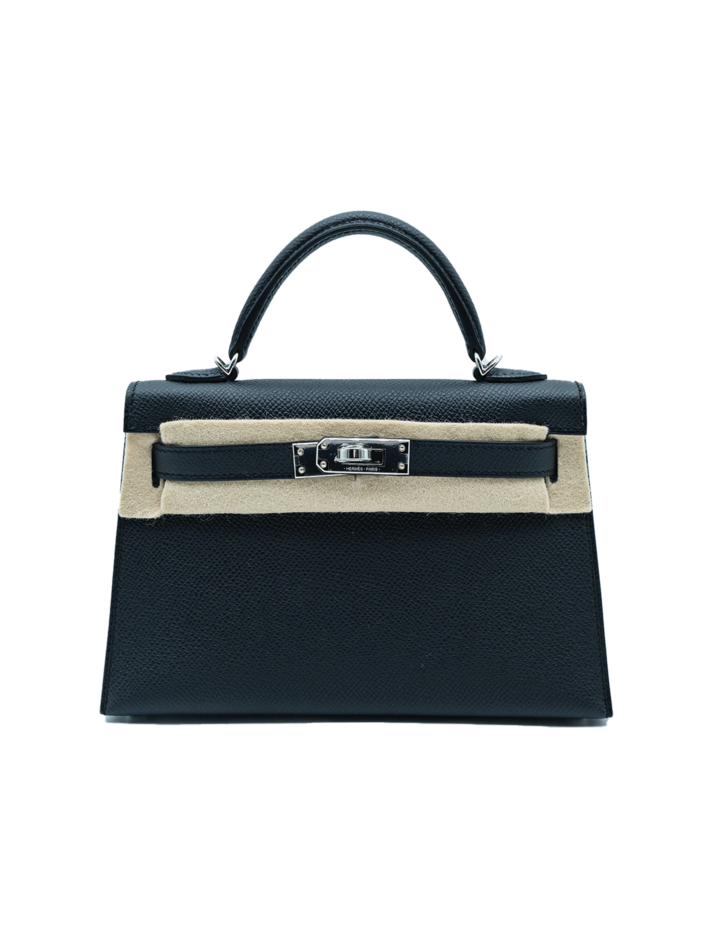 PRE-LOVED HERMÈS MINI KELLY II EPSOM BLACK PHW