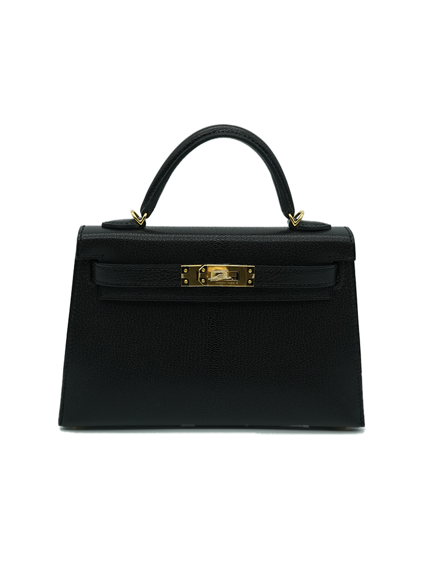 NEW HERMÈS MINI KELLY II CHAMKILA BLACK GHW