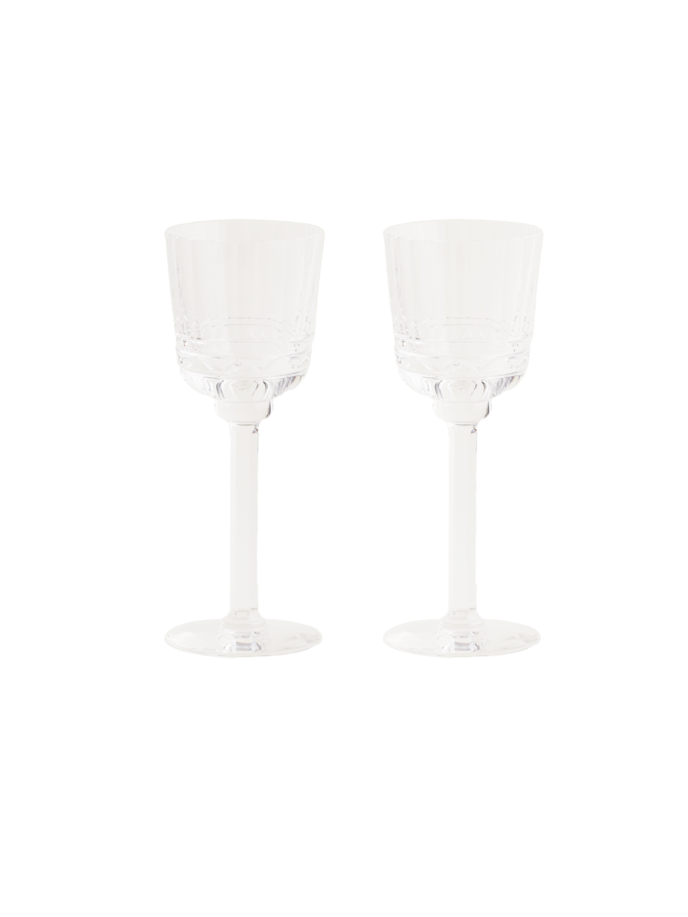 NEW HERMÈS ISKENDER WHITE WINE GLASS SET OF 2