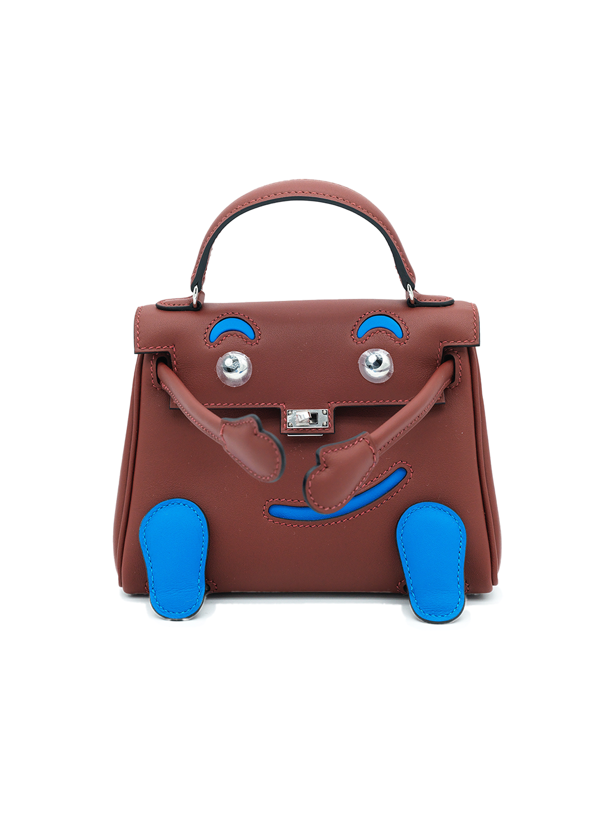 NEW HERMÈS QUELLE IDOLE KELLY DOLL SWIFT ROUGE H/ BLUE HYDRA PHW